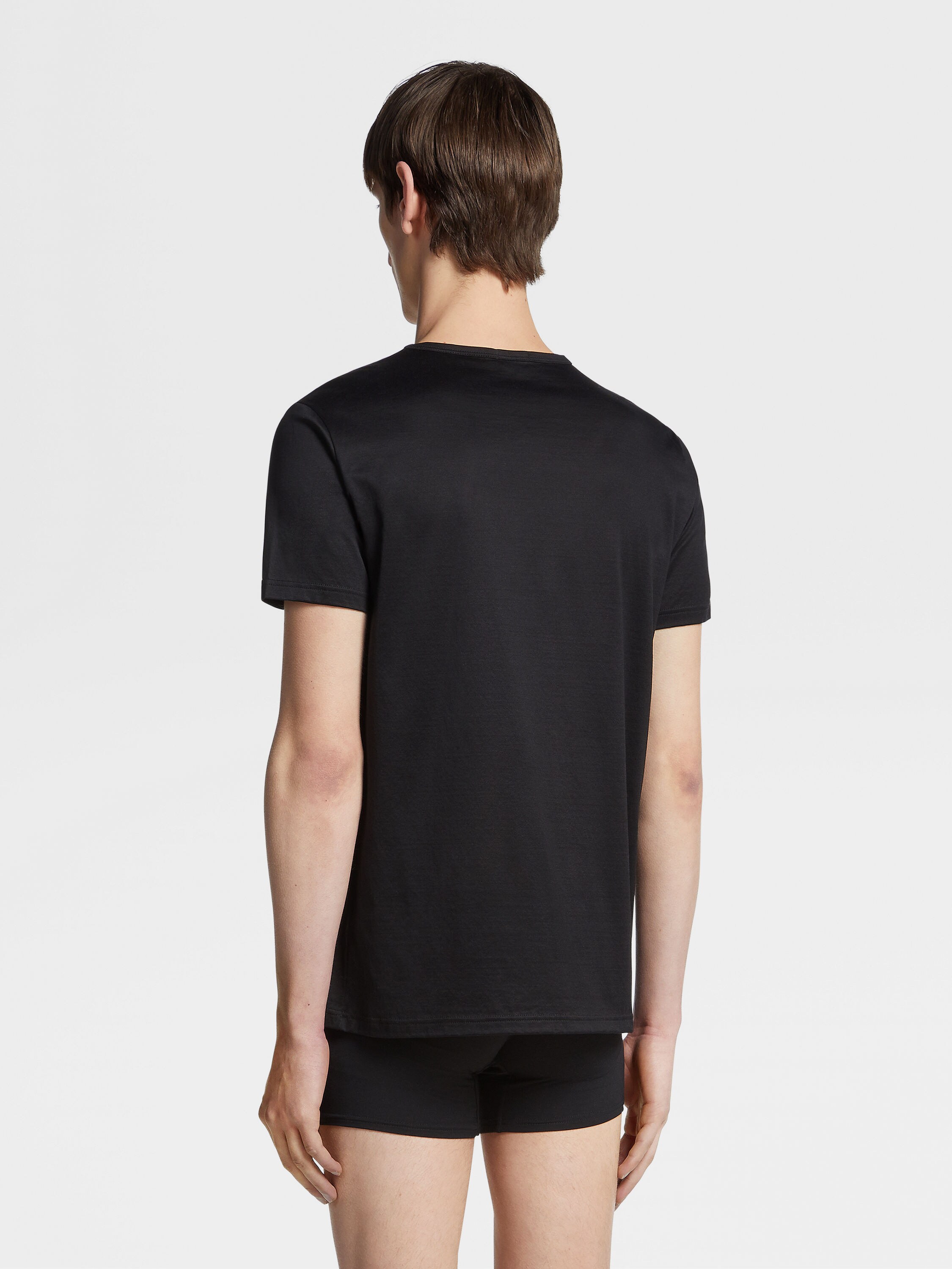 黑色棉质 T 恤 产品细节图 #3