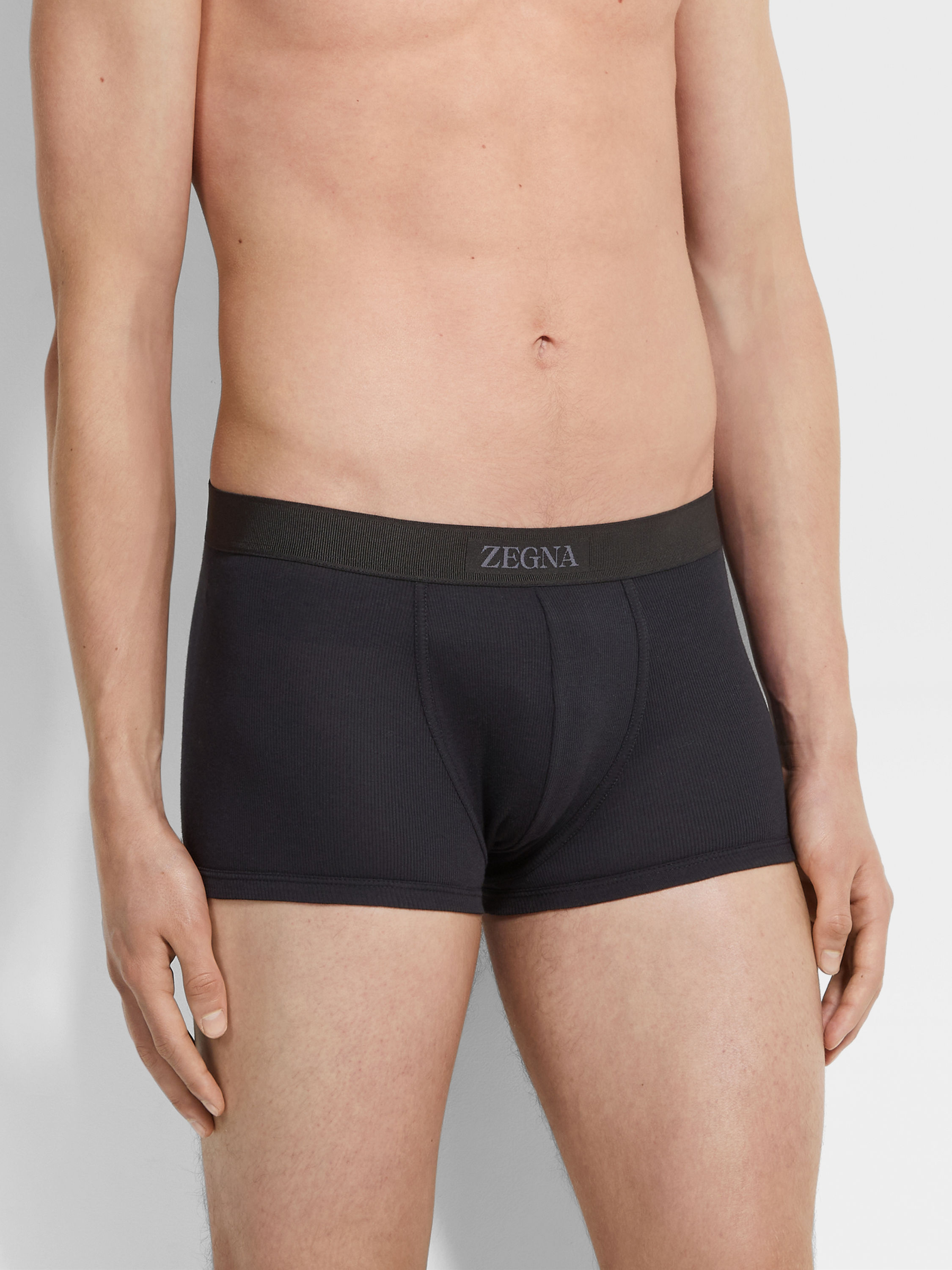 Black Cotton and Modal Trunks Product detail photo #1