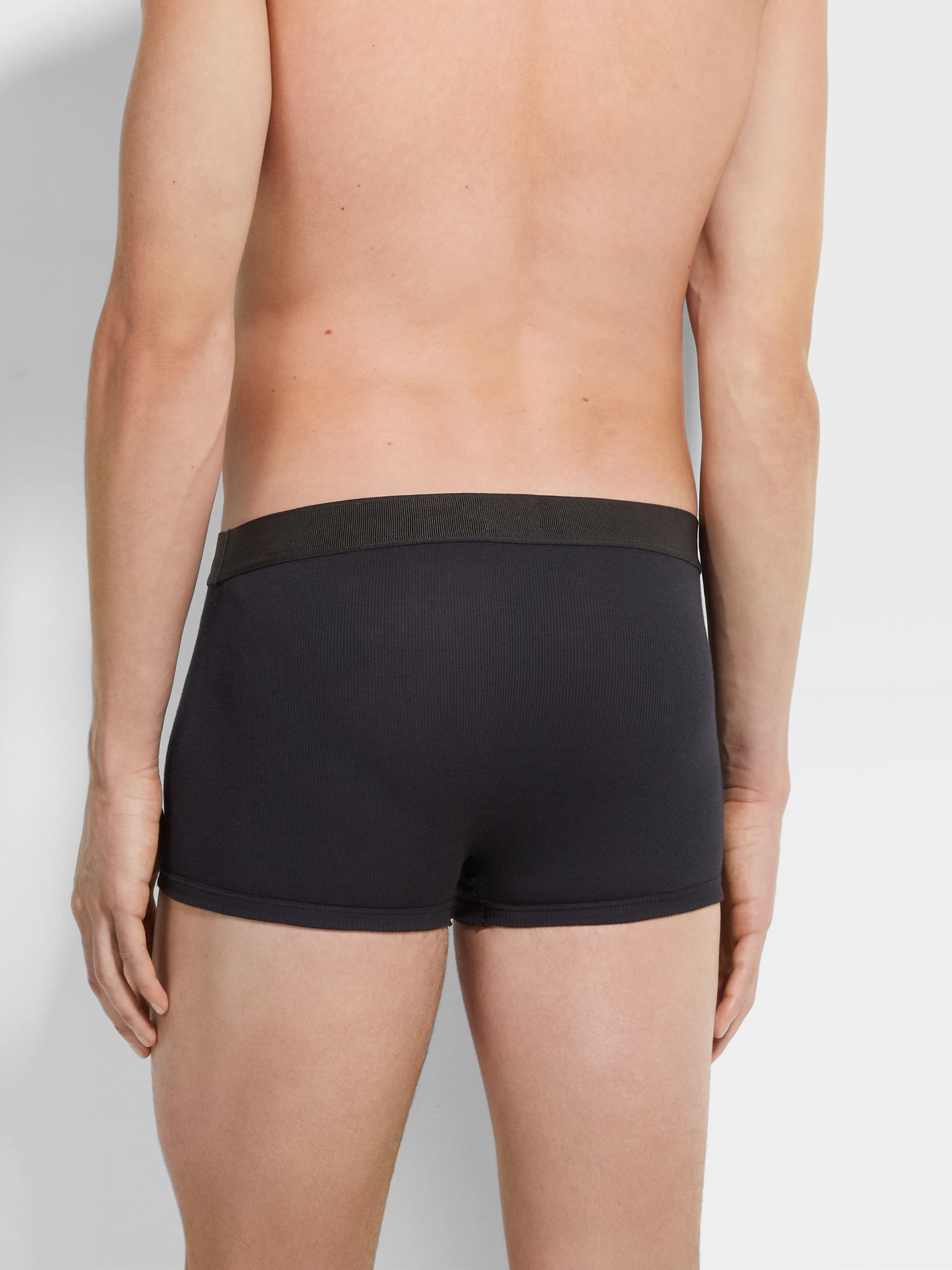 Black Cotton and Modal Trunks Product detail photo #2