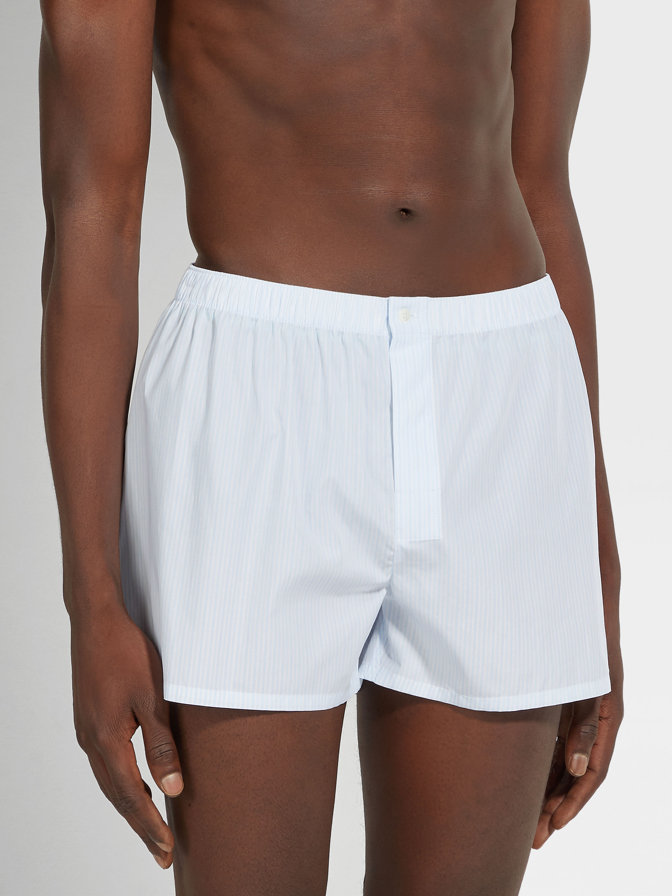 Light Blue Cotton Boxers Product detail photo #1