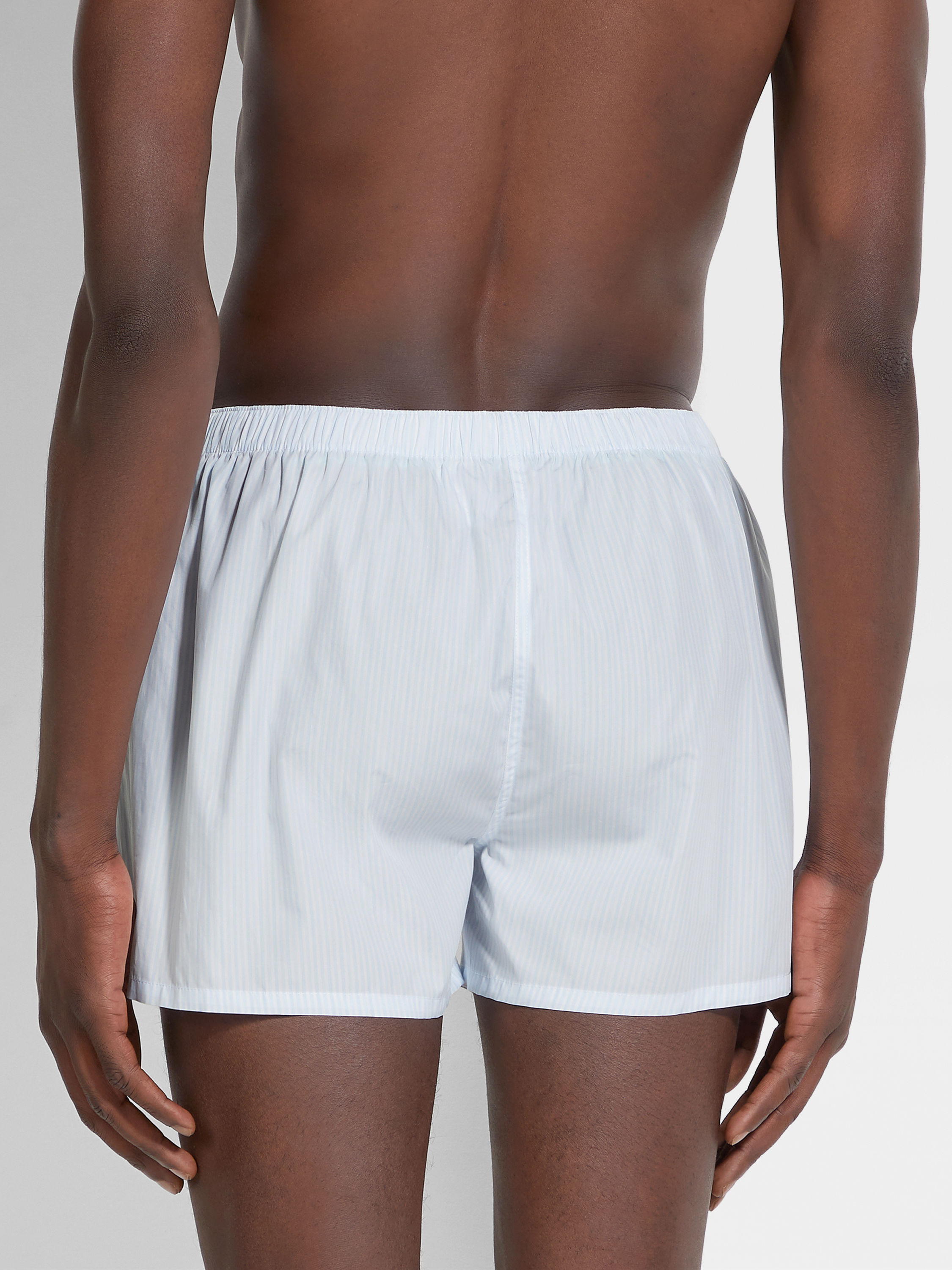 Light Blue Cotton Boxers Product detail photo #2