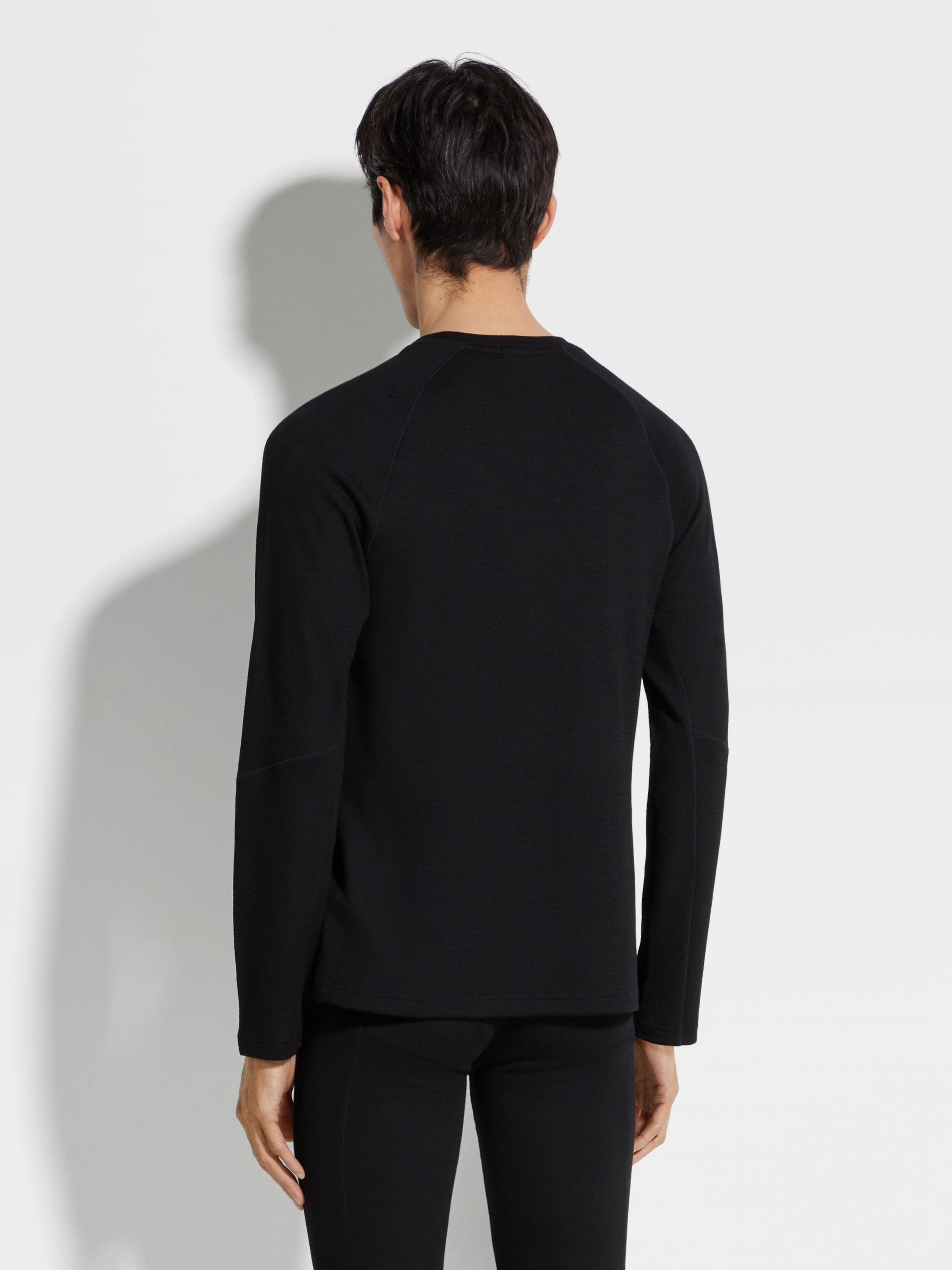 黑色羊毛 T 恤 產品細節圖 #3