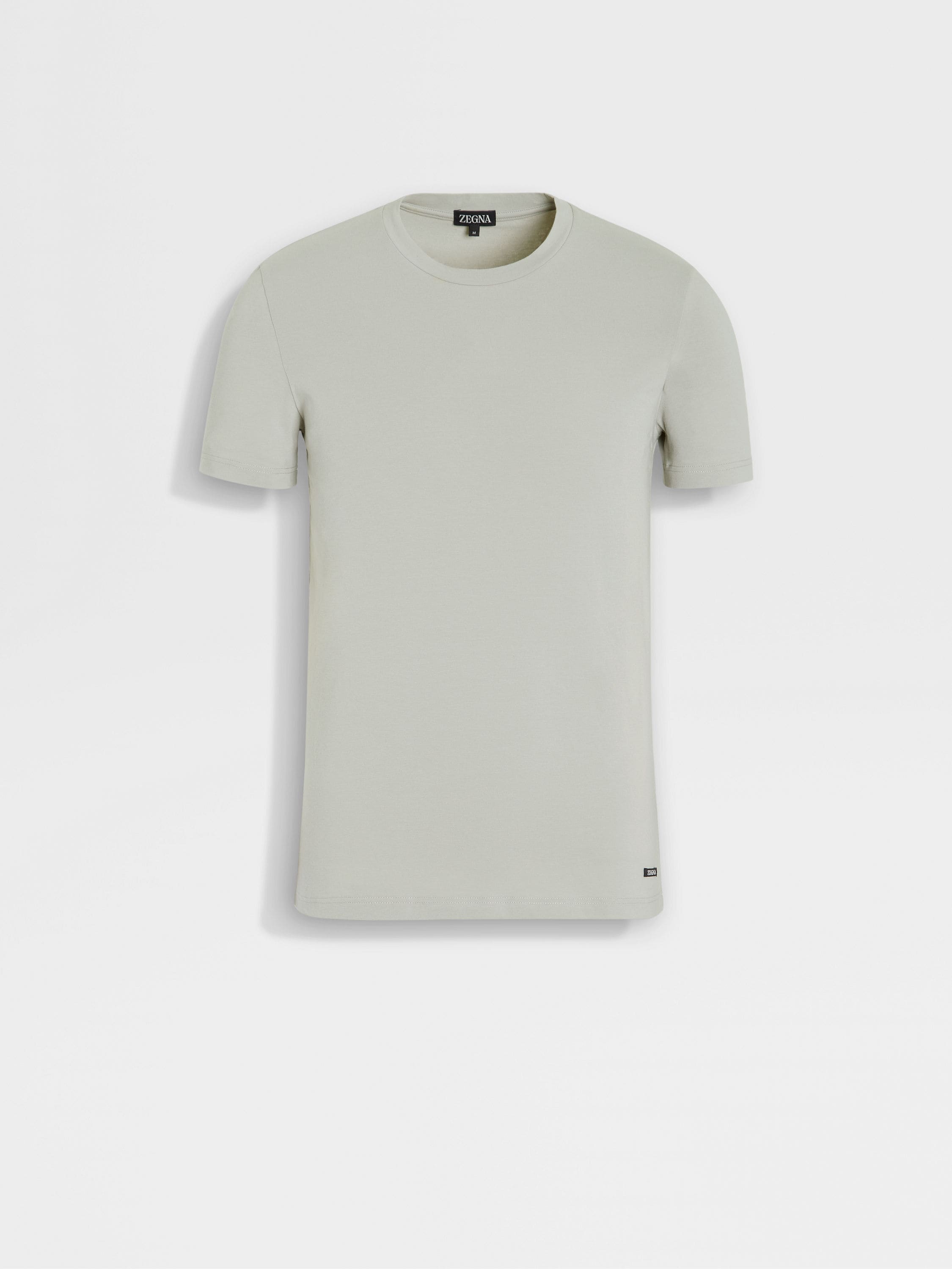 Grey Stretch Cotton T-shirt