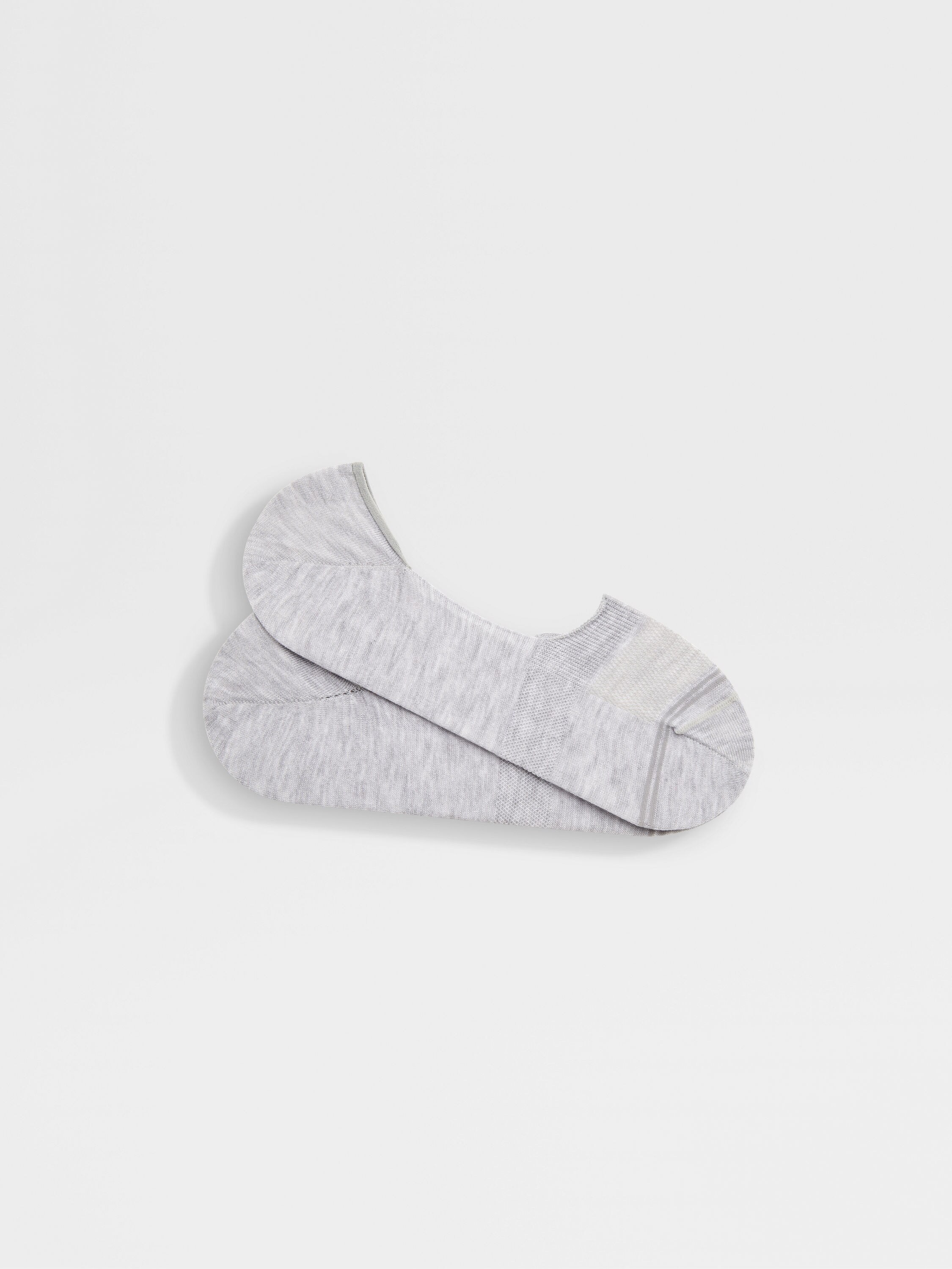 Grey Mélange Cotton Blend Socks Main product photo