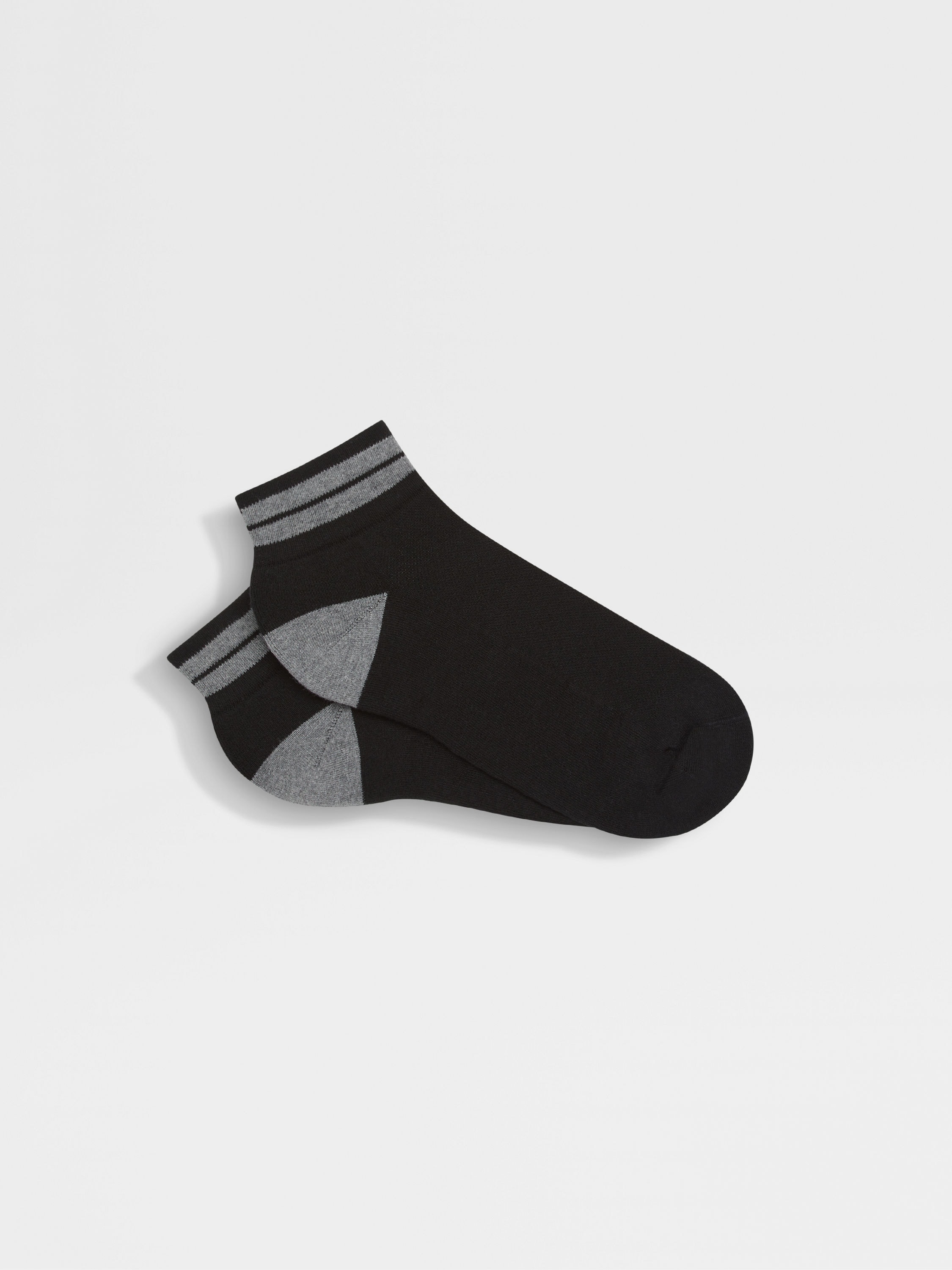 Black Cotton Blend Socks