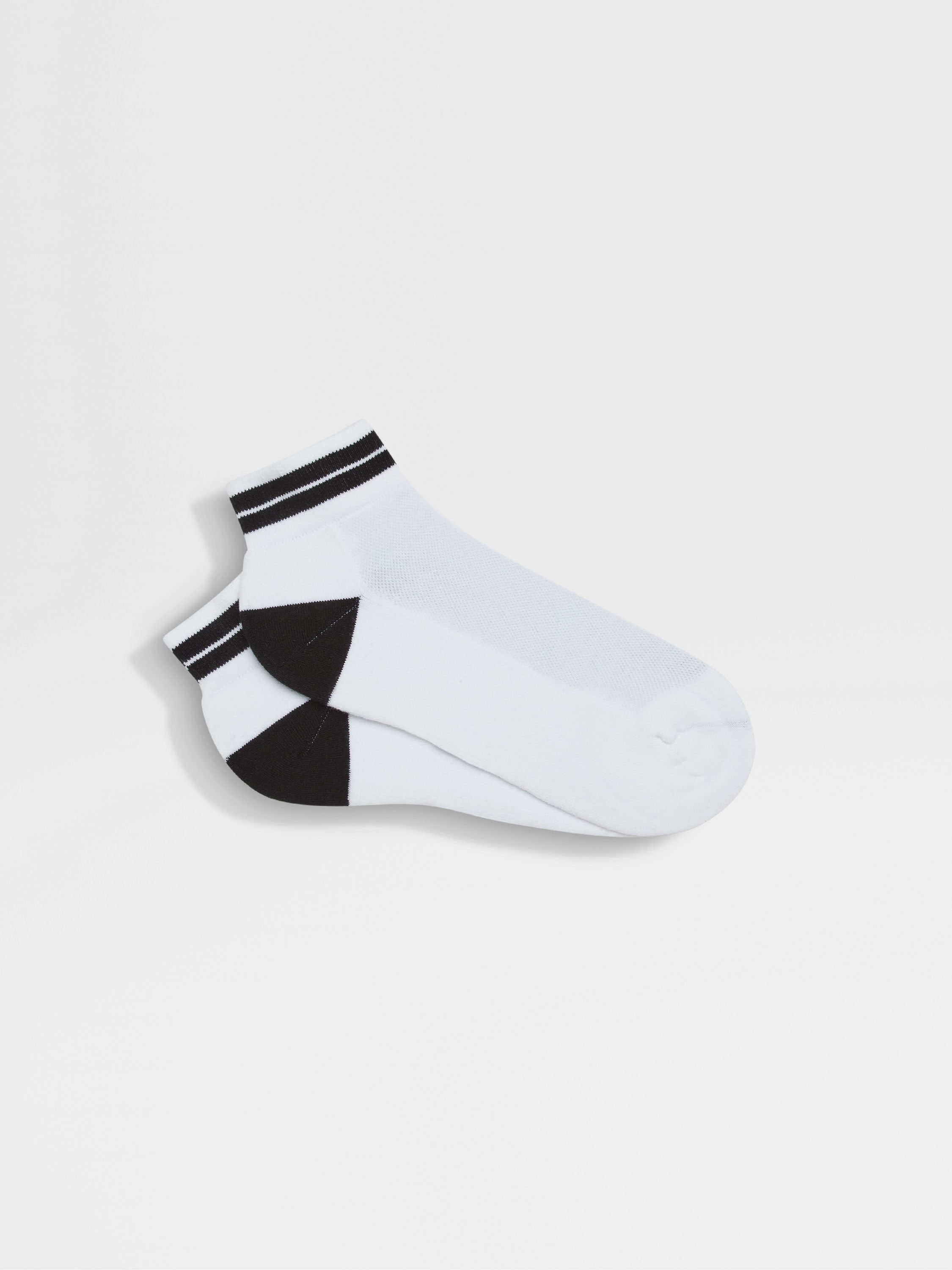 White Cotton Blend Socks