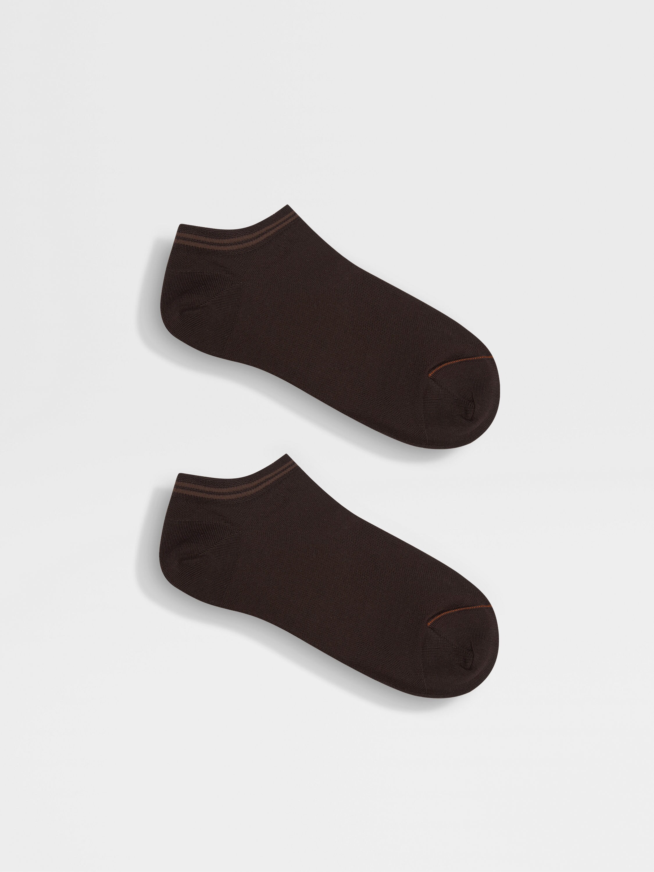 Dark Brown Cotton Blend Socks Product detail photo #2