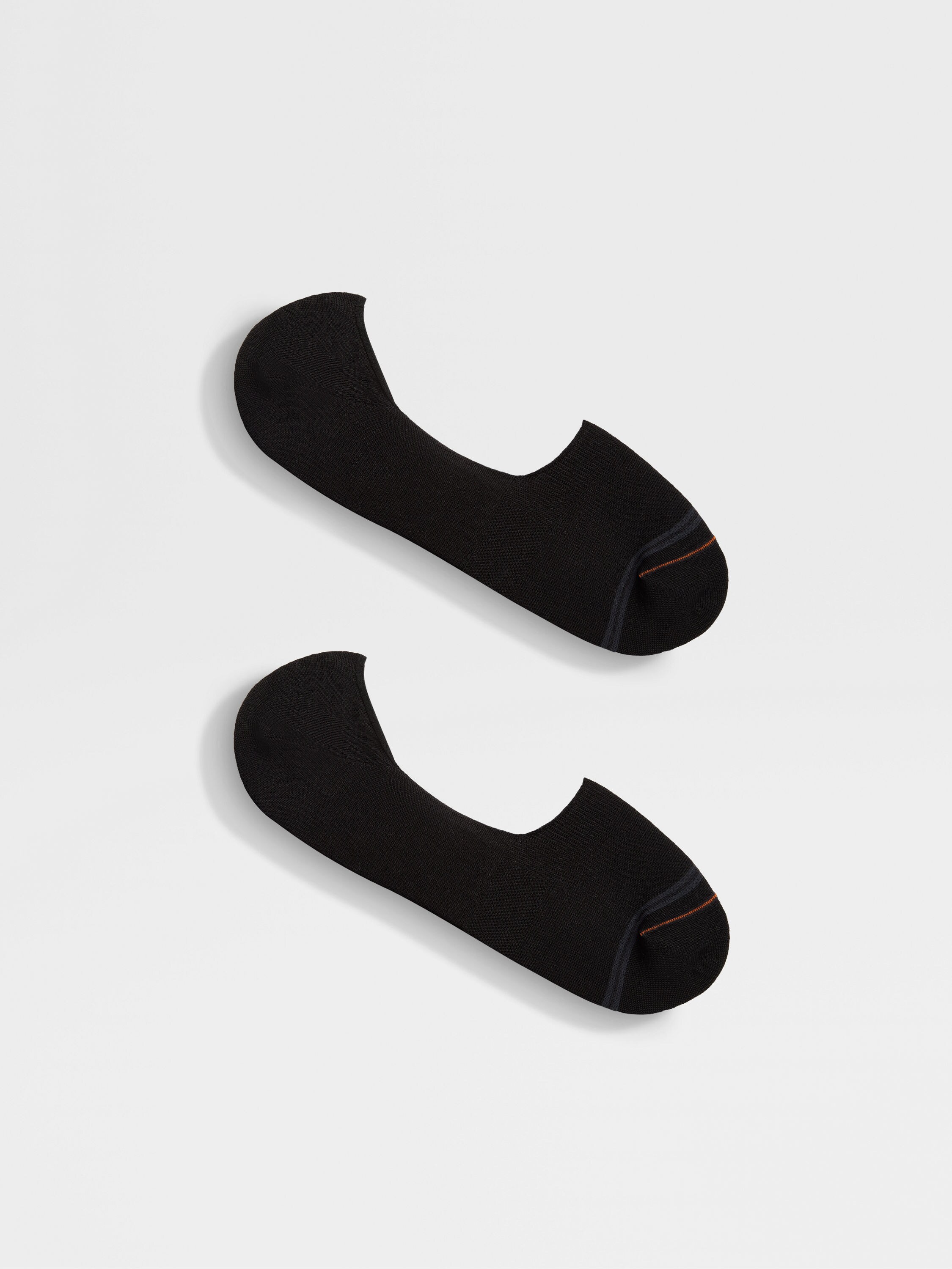 Black Cotton Blend Socks Product detail photo #2