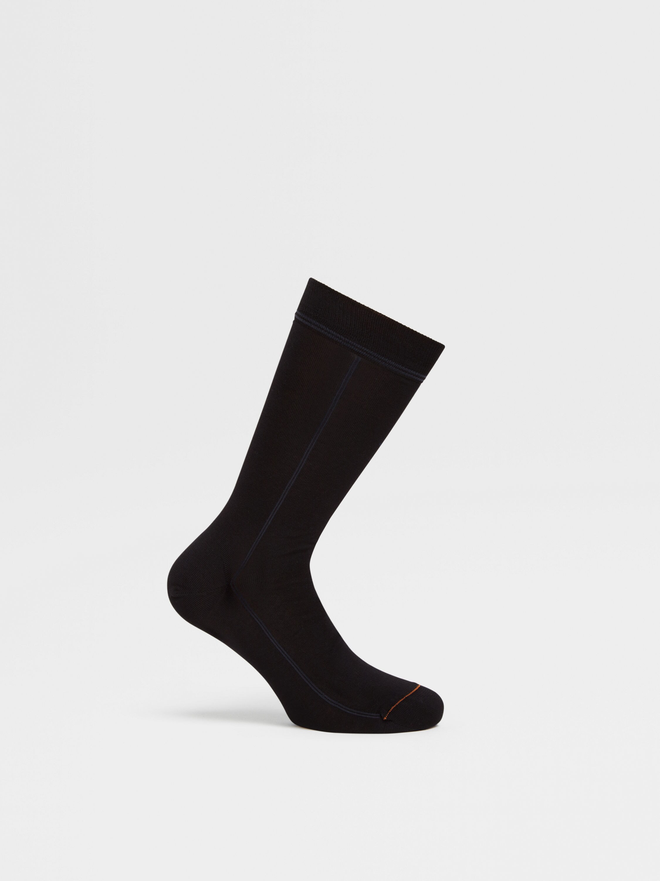 Black Cotton Blend Socks Product detail photo #2