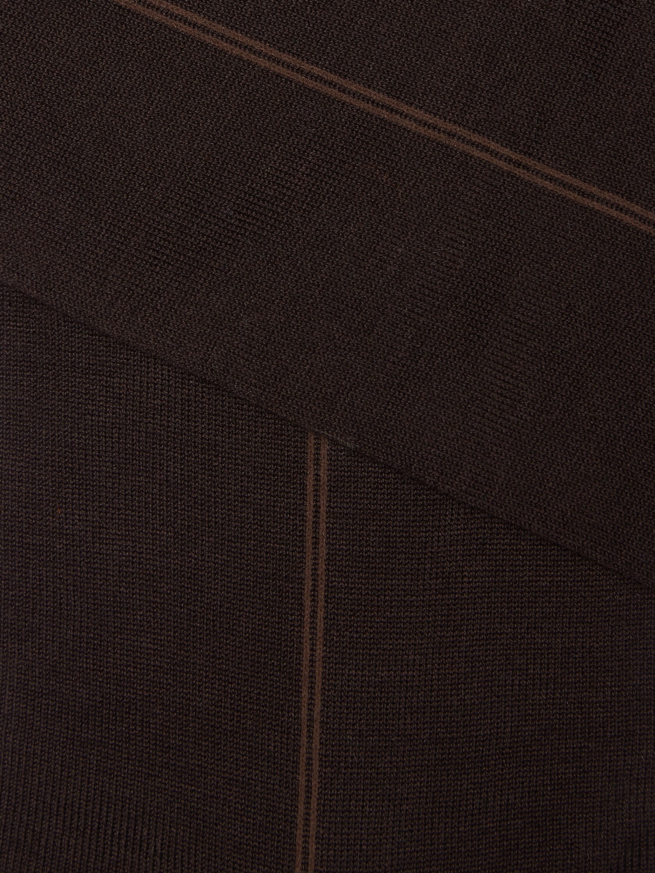 Dark Brown Cotton Blend Socks Product detail photo #1