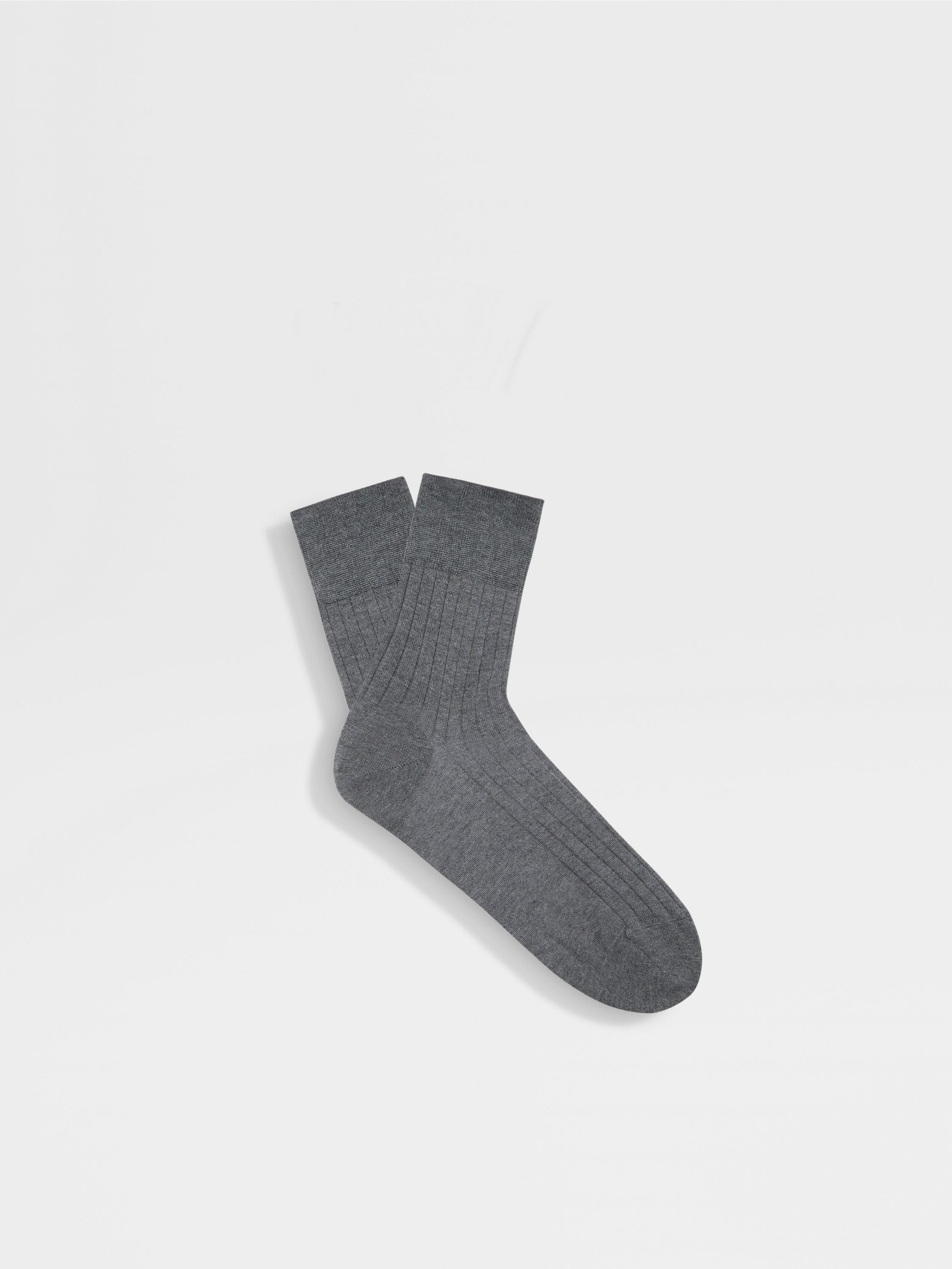 Grey Cotton Cashmere and Silk Socks Main product photo