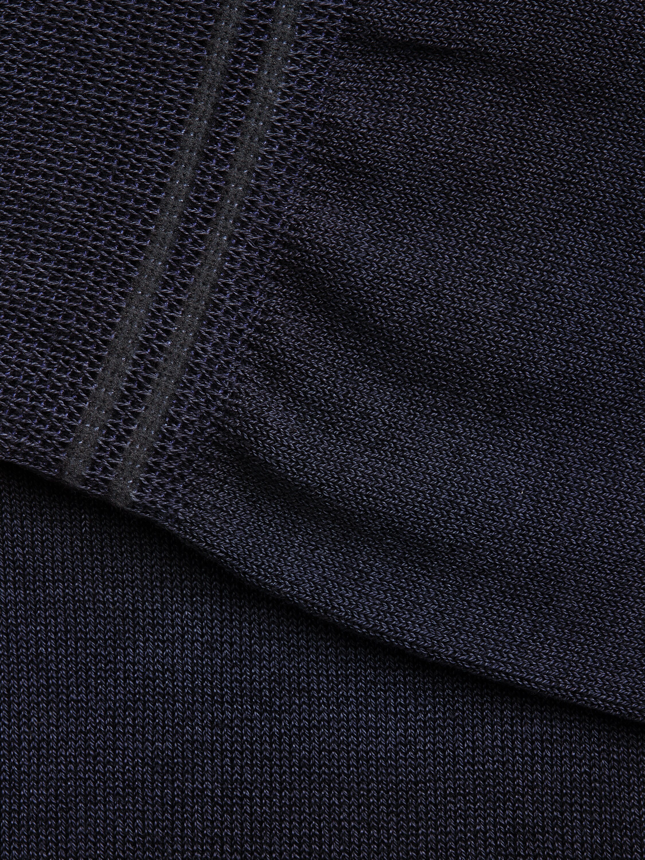 Navy Blue Cotton Blend Socks Product detail photo #1