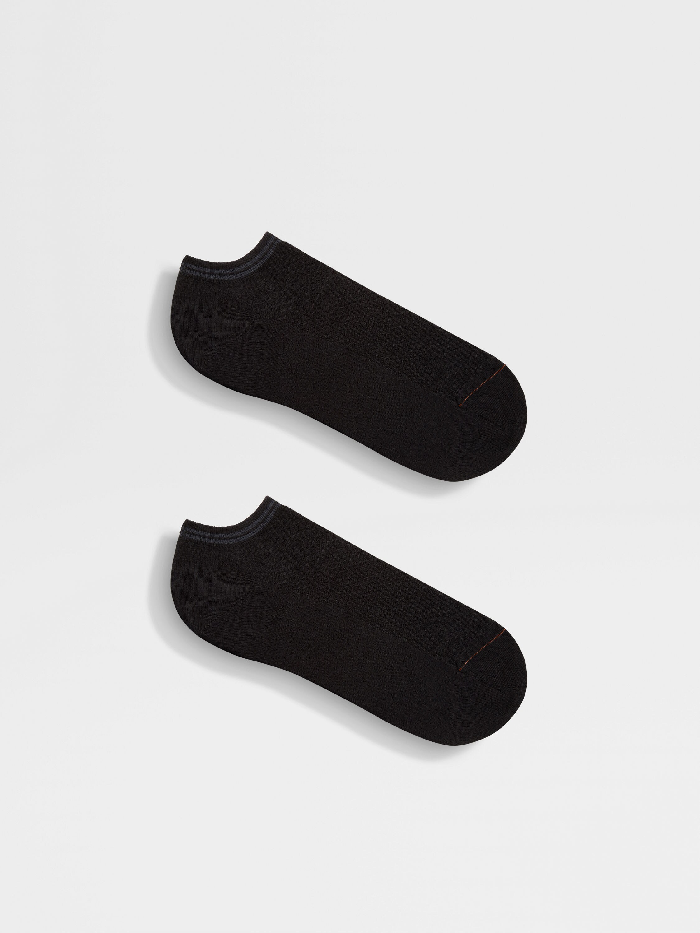 Black Cotton Blend Socks Product detail photo #2