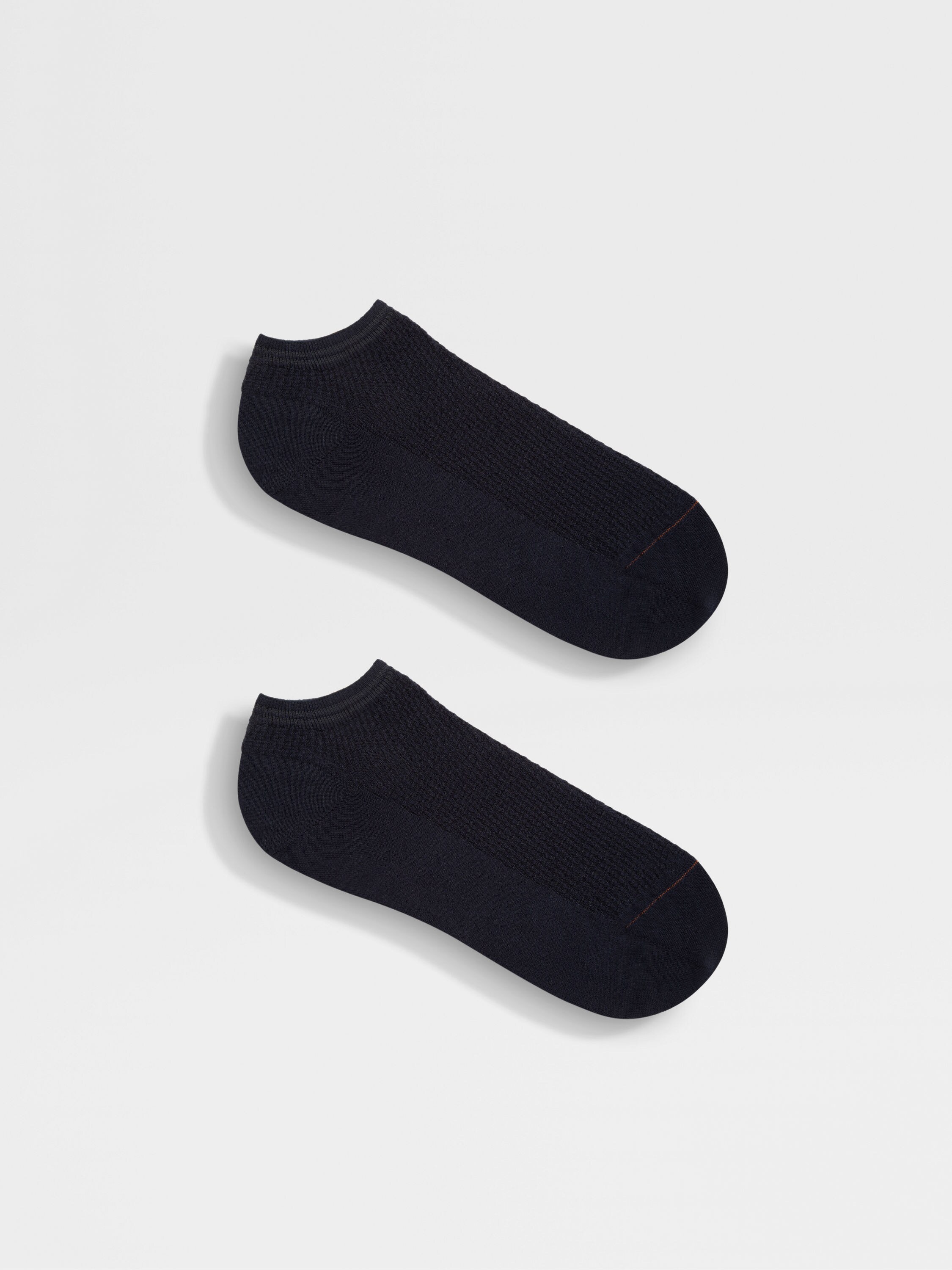 Navy Blue Cotton Blend Socks Product detail photo #2