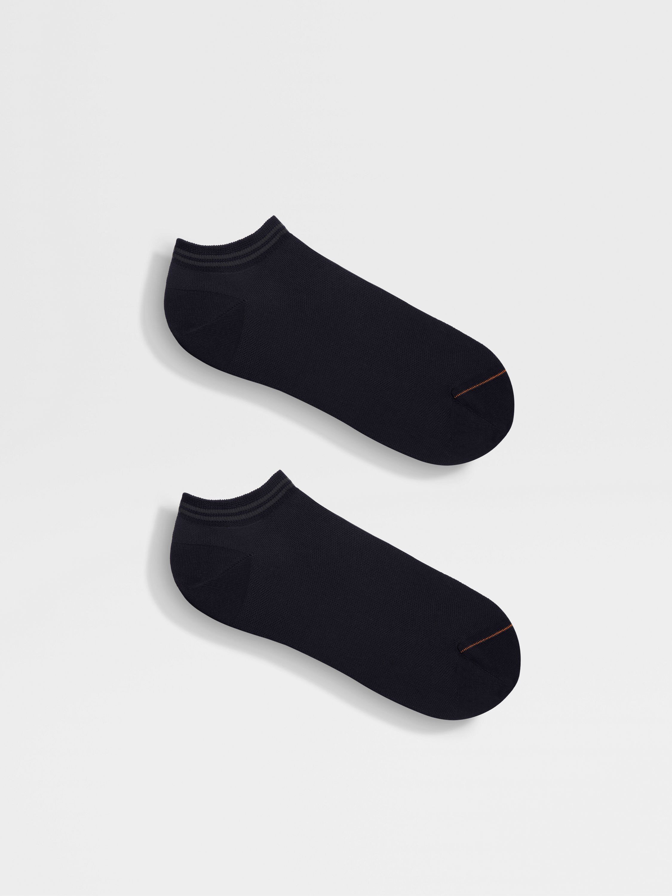 Navy Blue Cotton Blend Socks Product detail photo #2