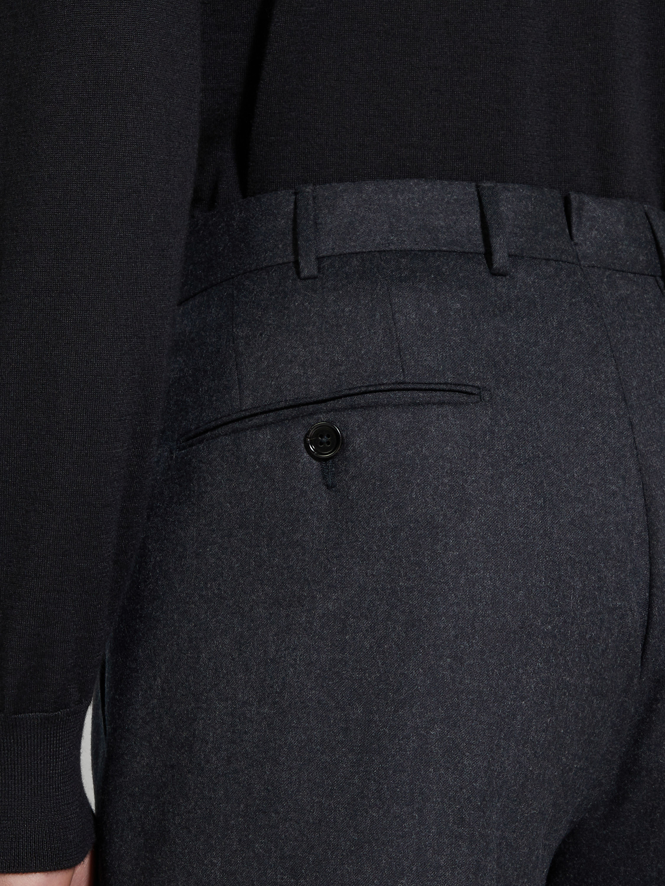 深灰色羊毛长裤 产品细节图 #1