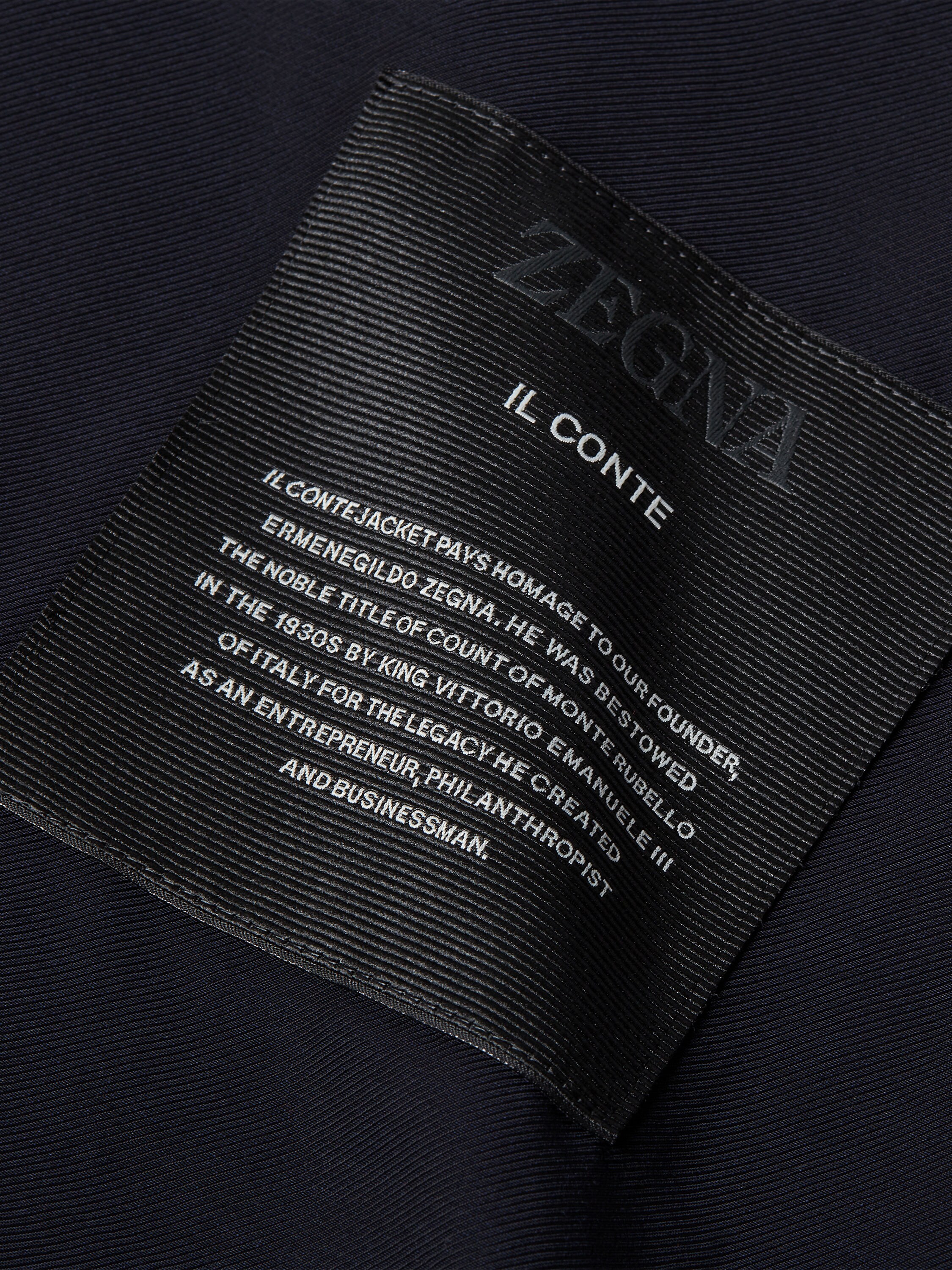 Navy Blue Oasi Cashmere Il Conte Jacket Product detail photo #2