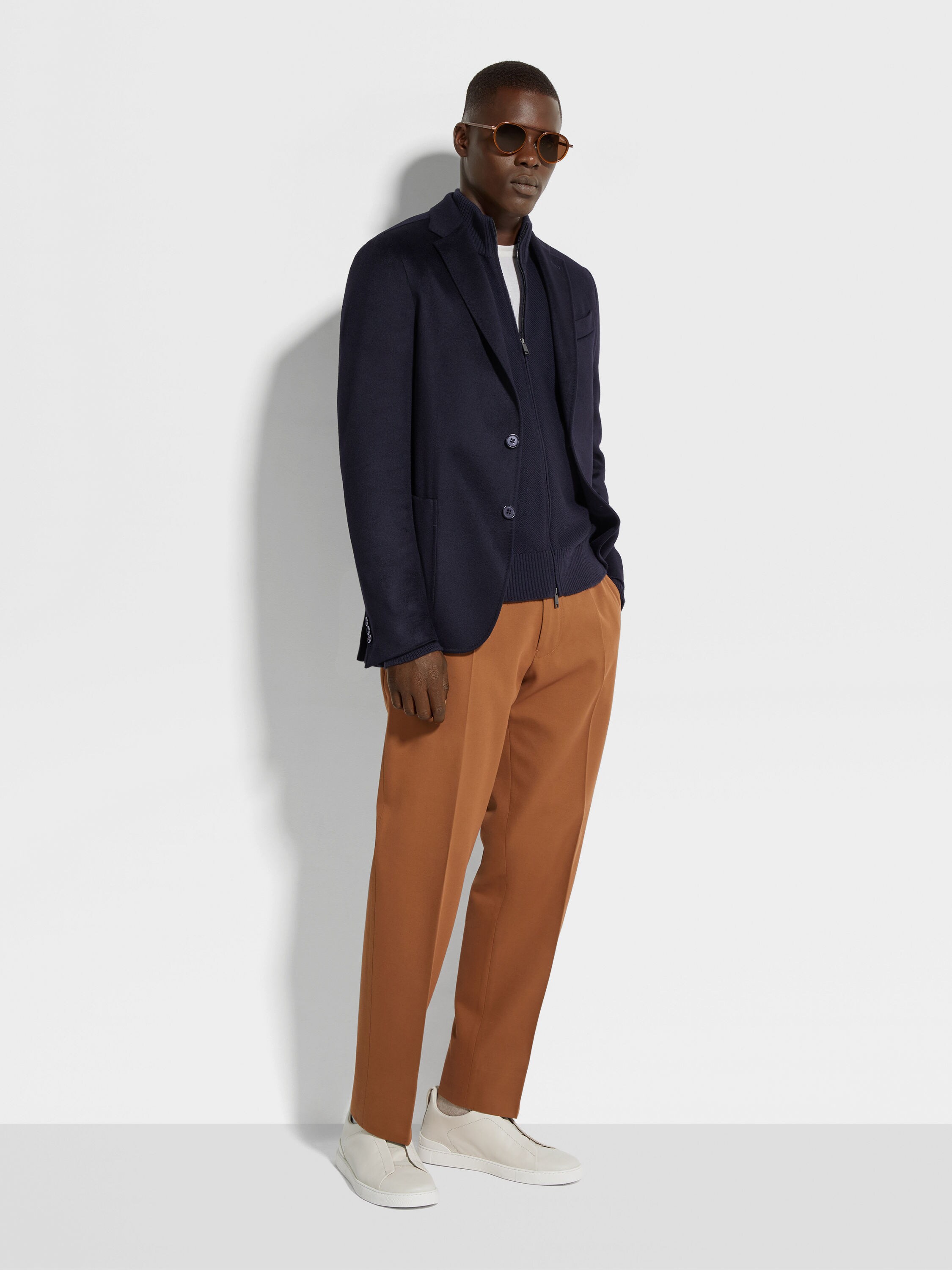 海军蓝 Oasi Cashmere 夹克 产品细节图 #1