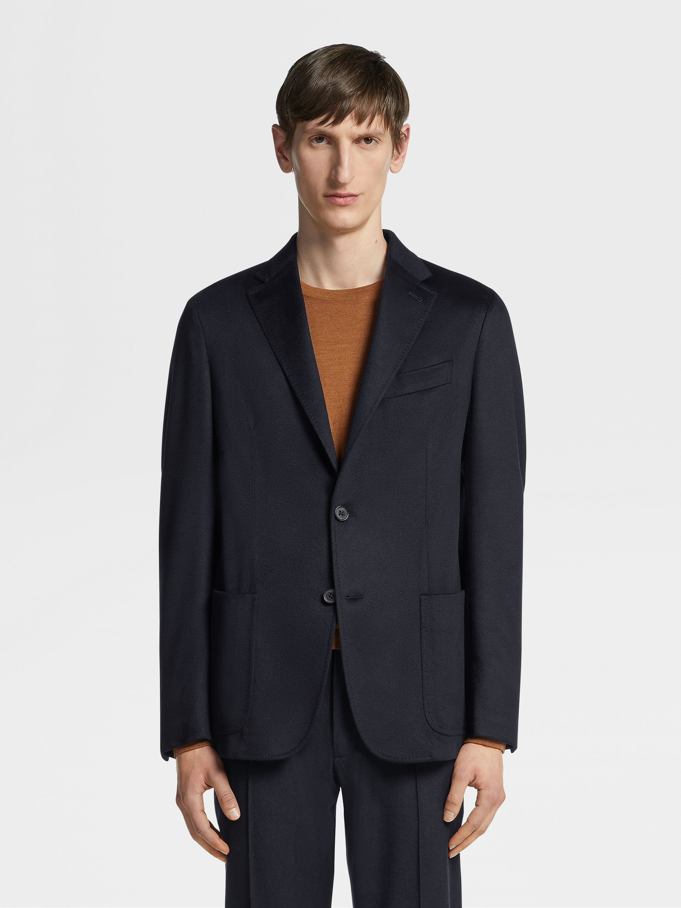 海军蓝 Oasi Cashmere 衬衫夹克 產品細節圖 #3