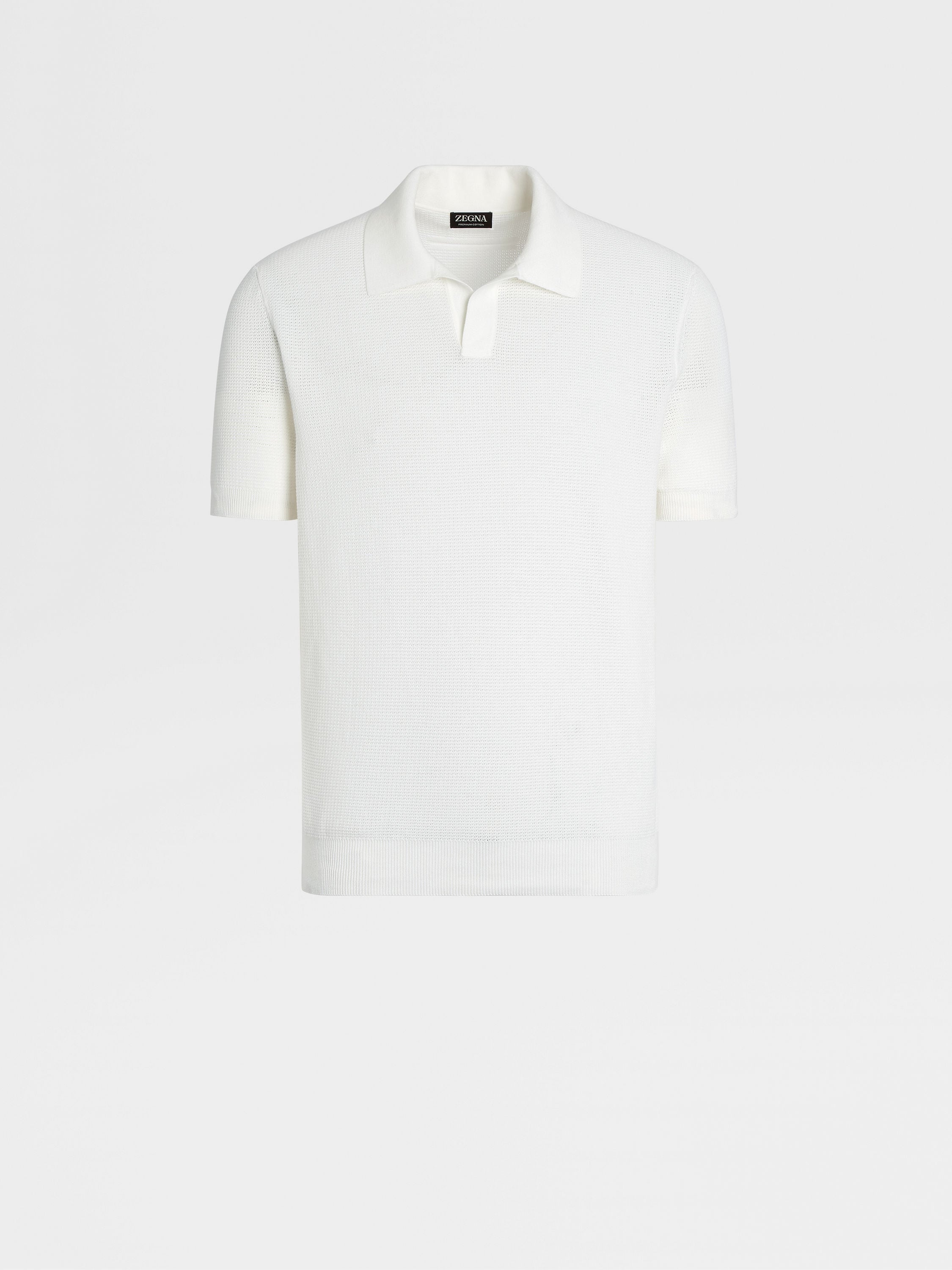 白色 Premium Cotton Polo 衫