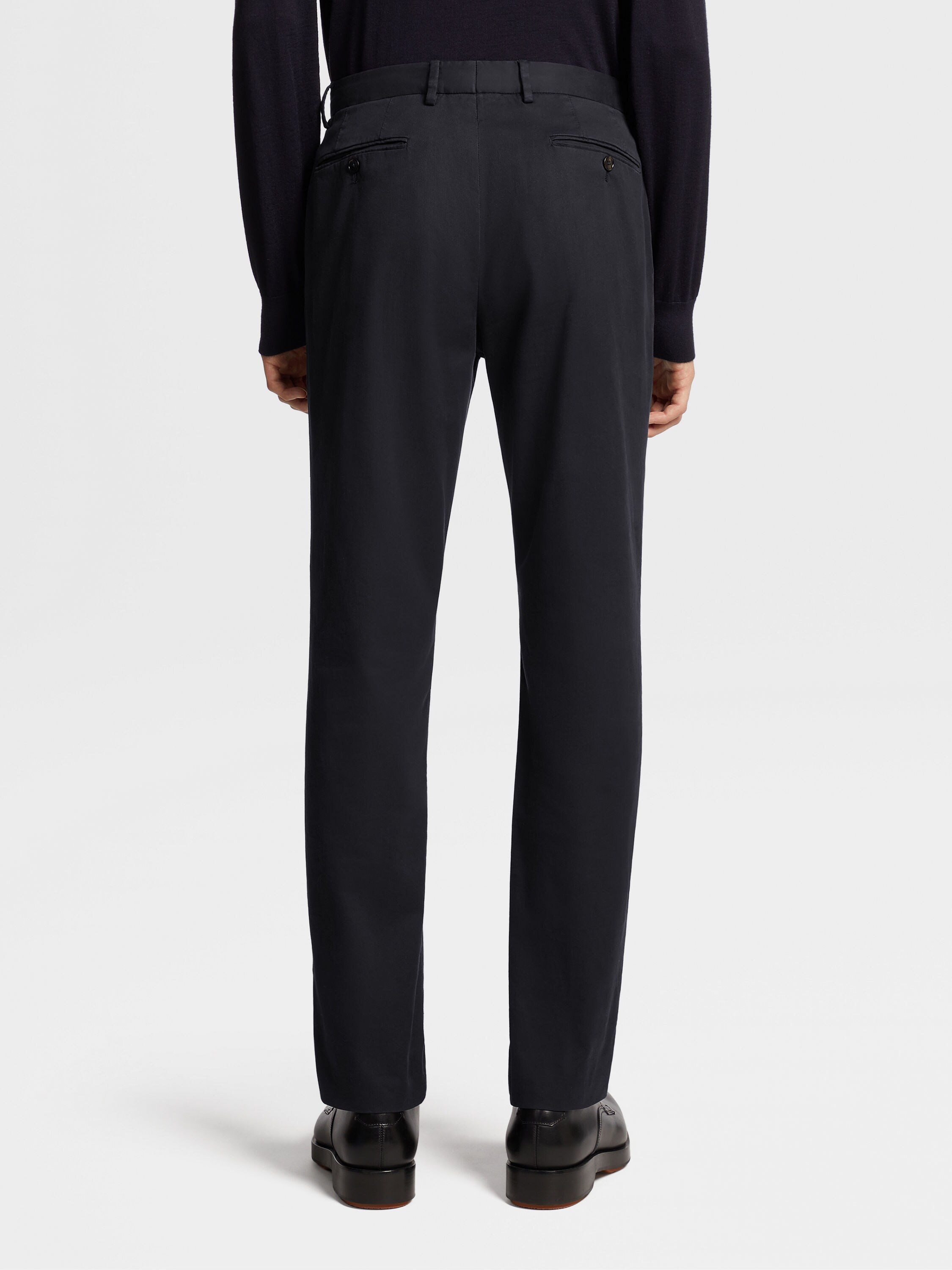 Navy Blue Premium Cotton Pants Product detail photo #2