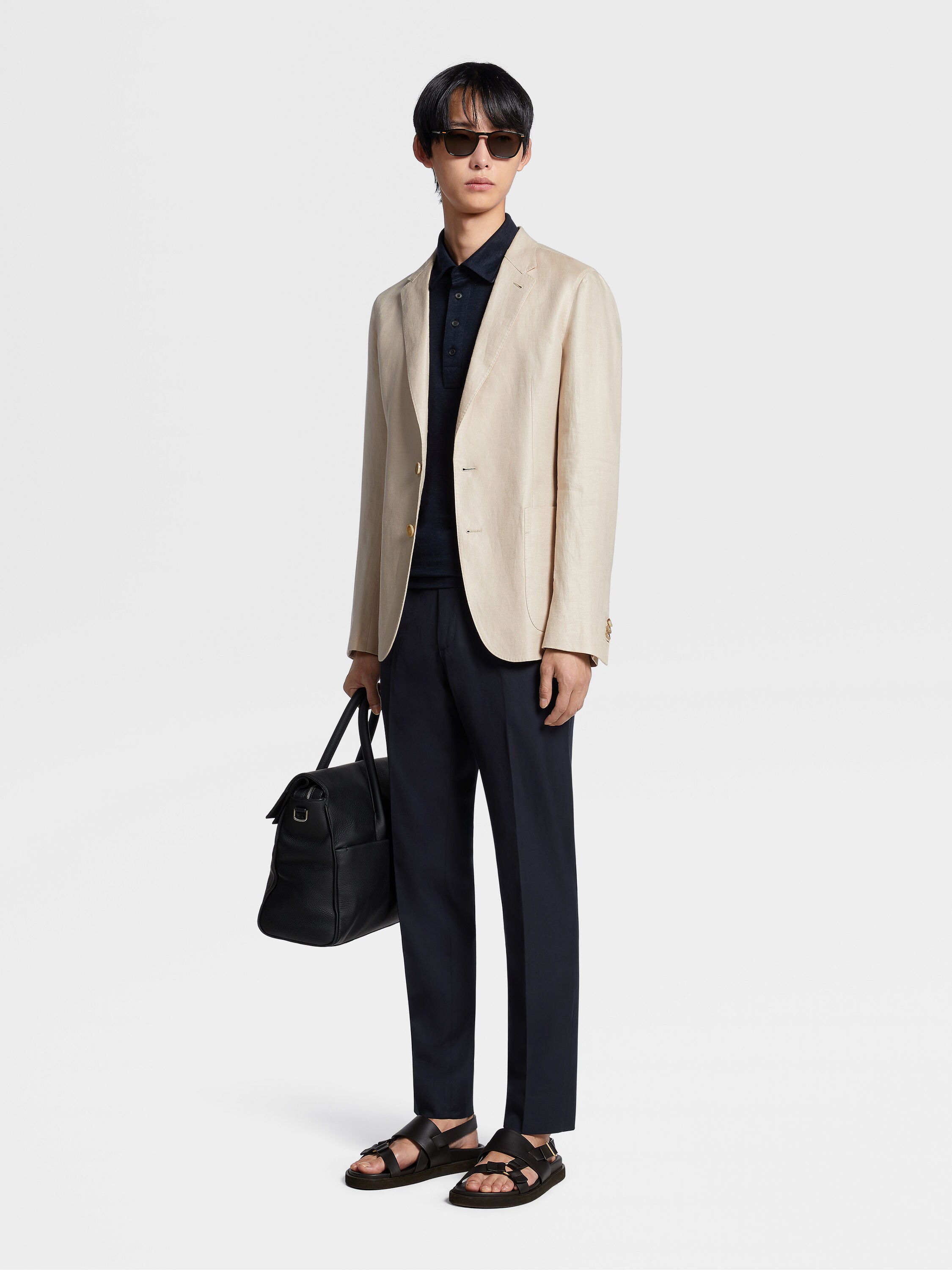 Navy Blue Cotton Pants Product detail photo #5