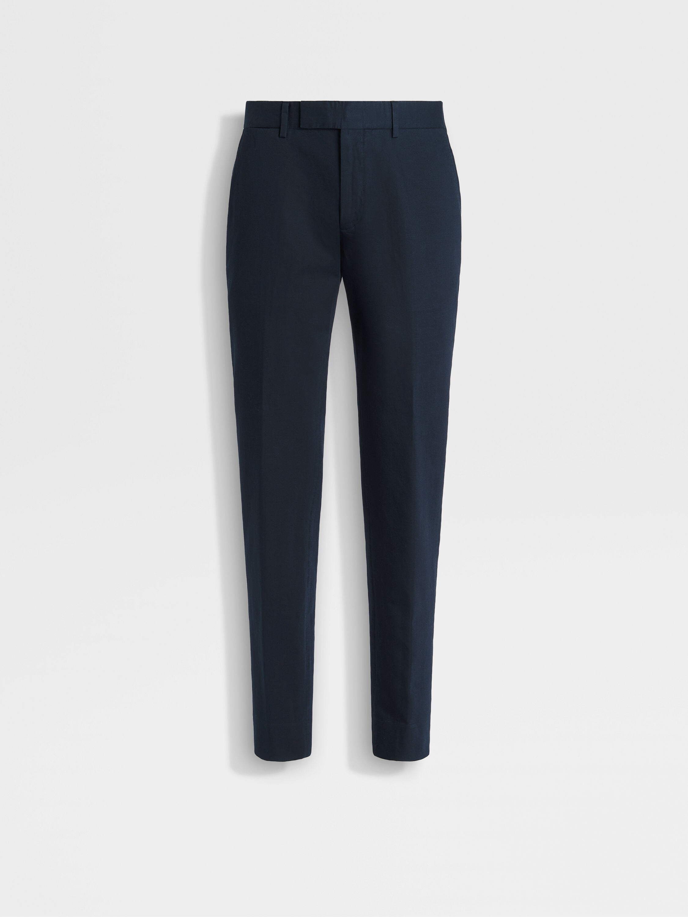 Navy Blue Summer Chino Cotton and Linen Pants Main product photo