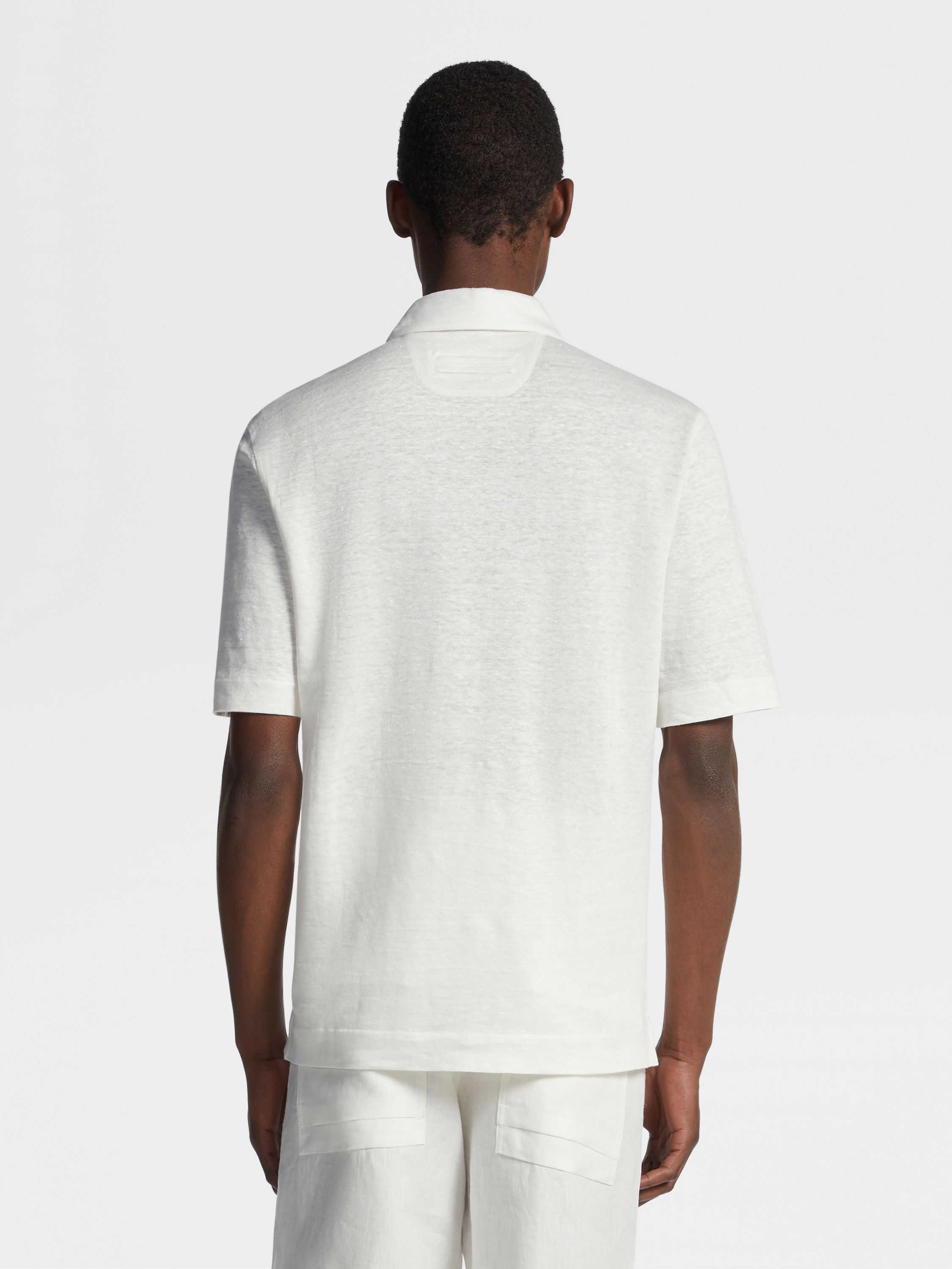 亚麻短袖 Polo 衫 產品細節圖 #2