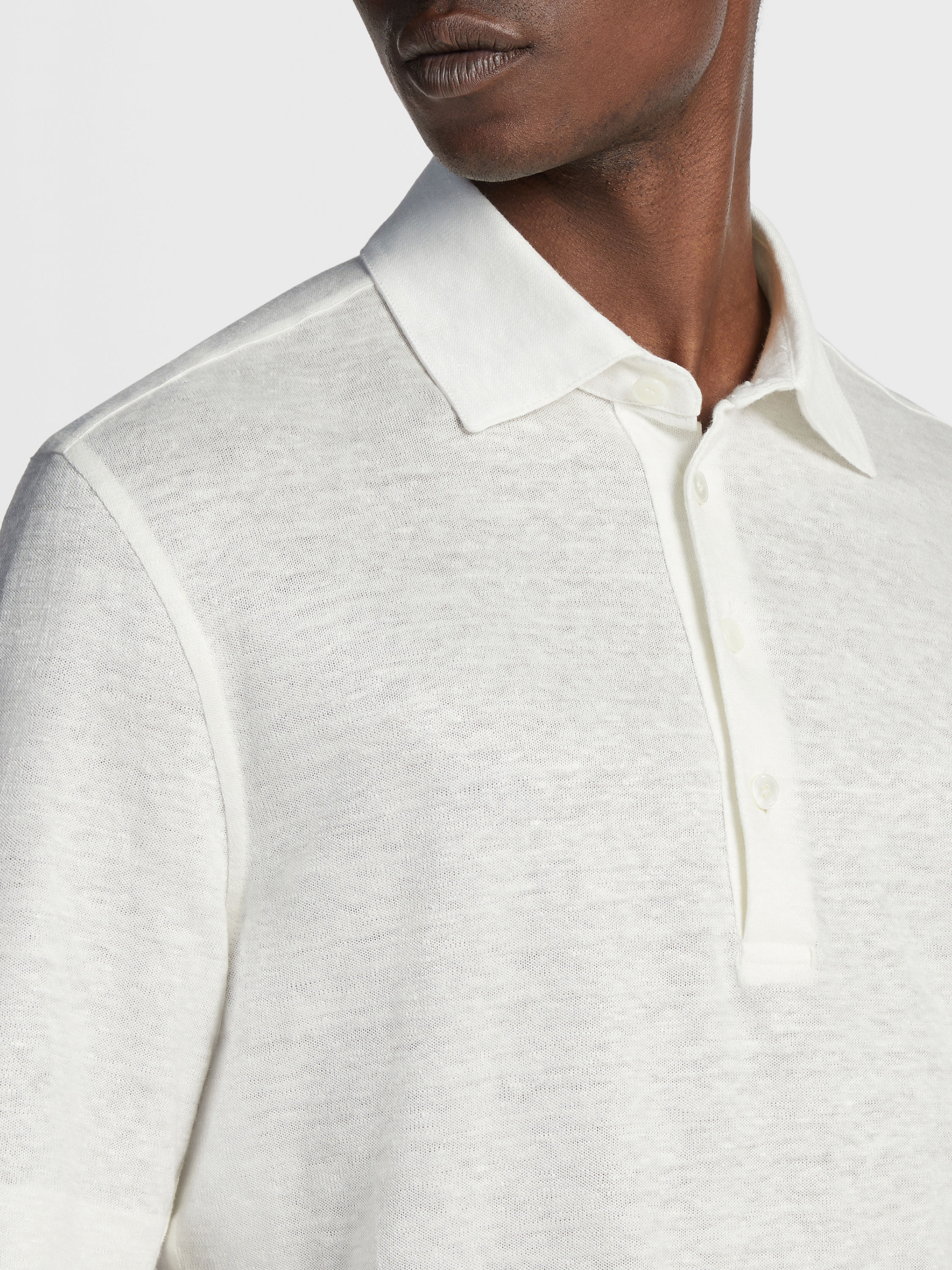 亚麻短袖 Polo 衫 產品細節圖 #3