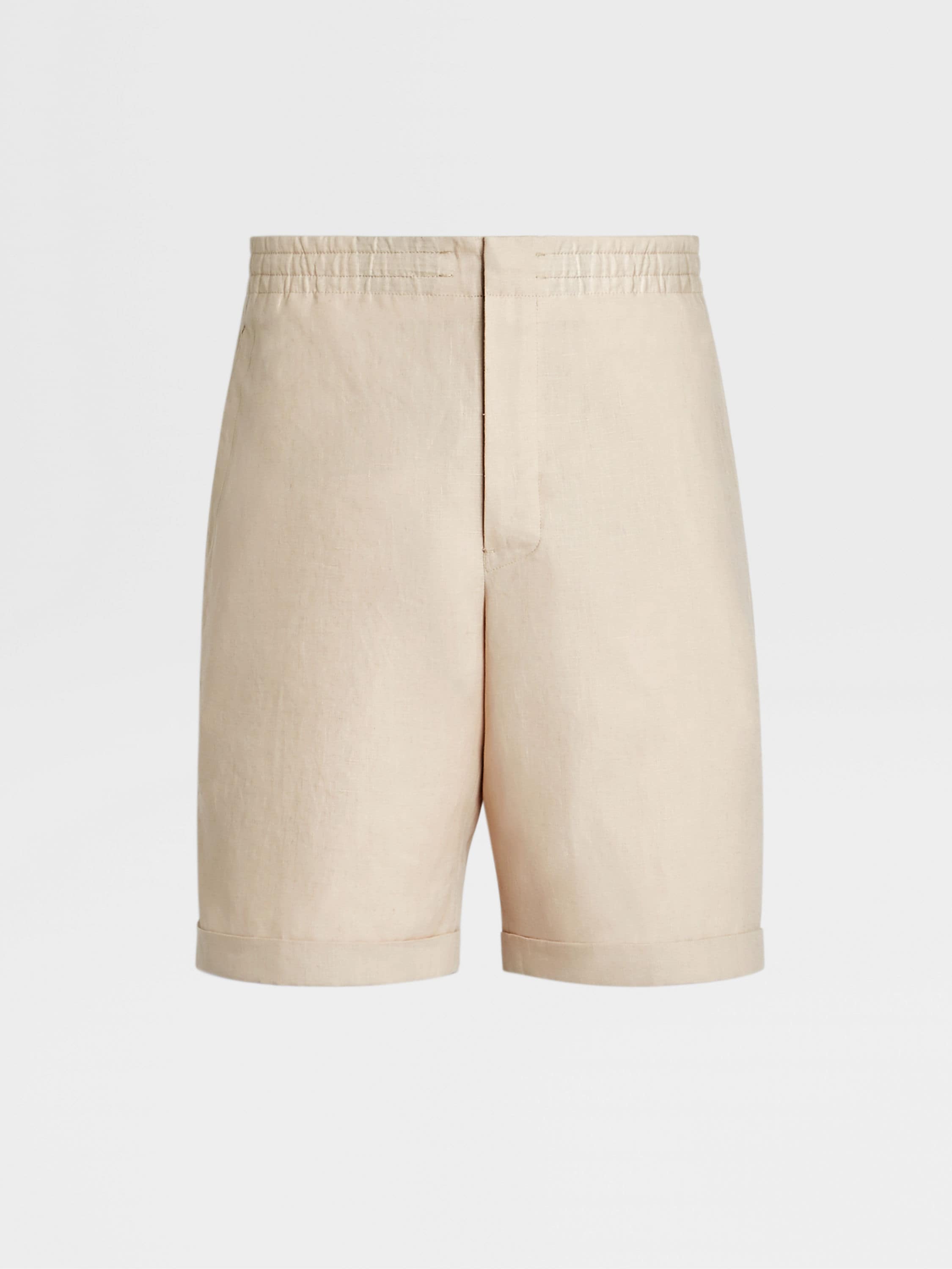 Off White Linen Shorts Main product photo