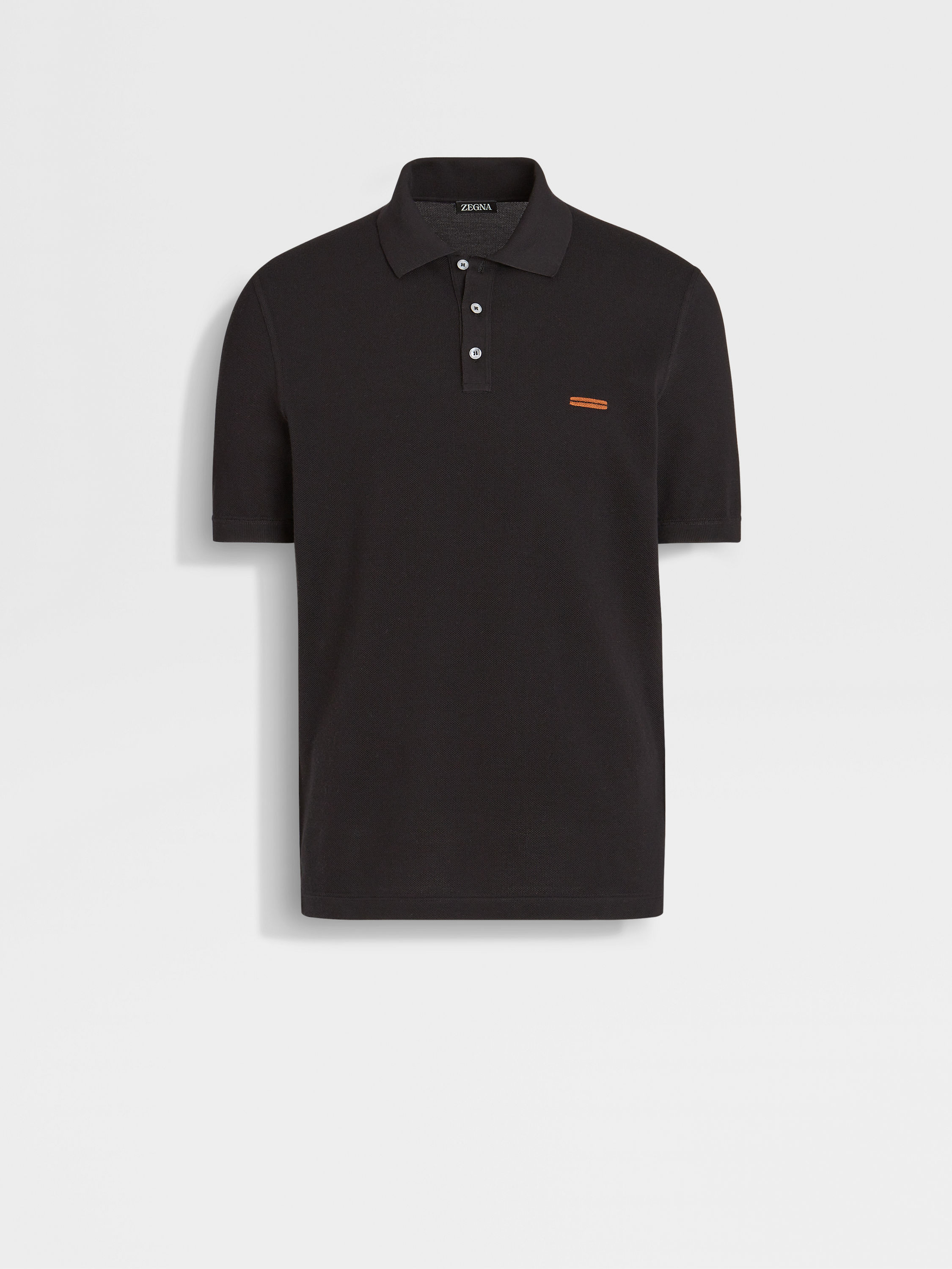 黑色棉质 Polo 衫 产品主图