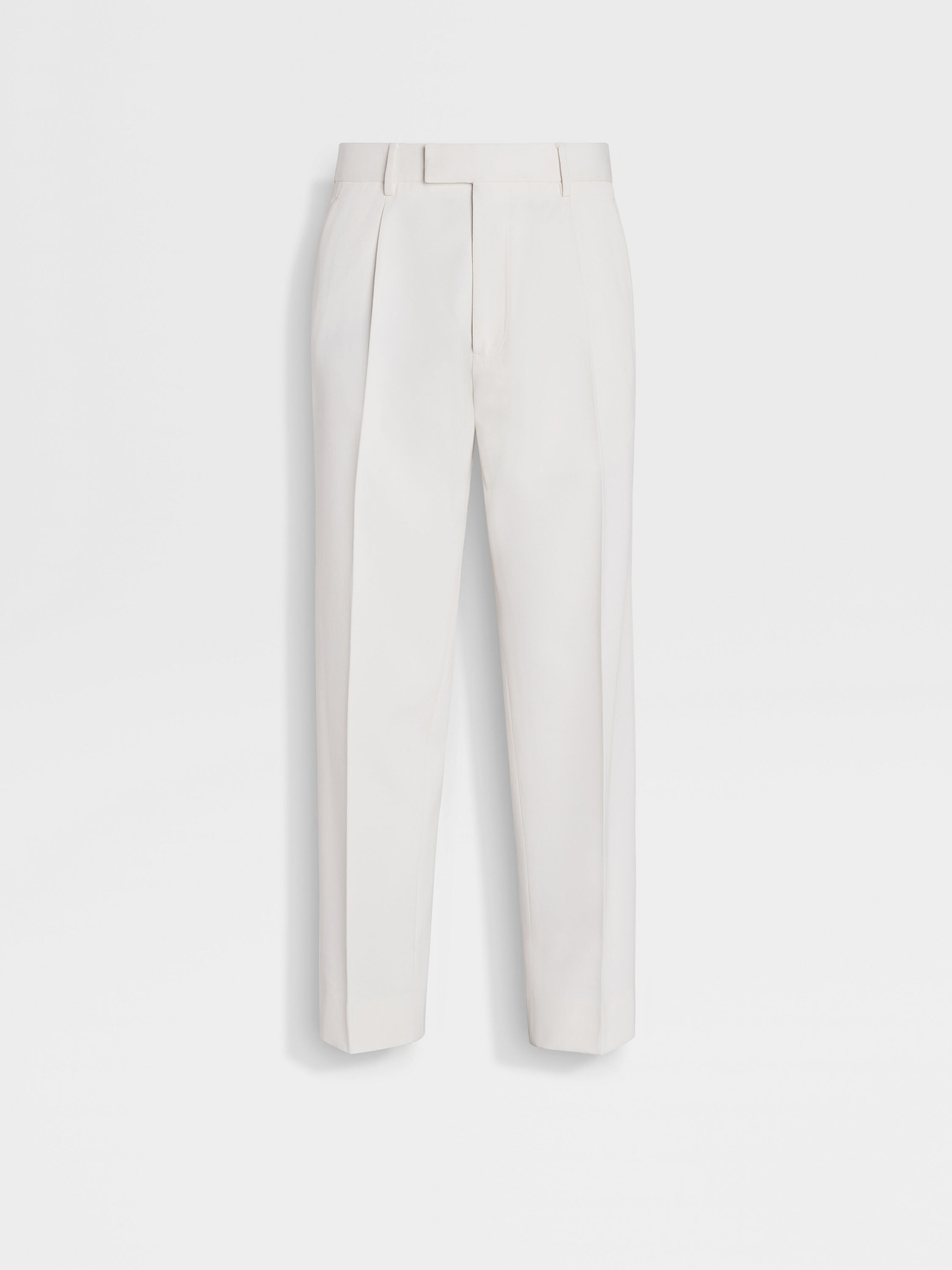 White Cotton and Wool Pants SS24 29999674 | Zegna CN