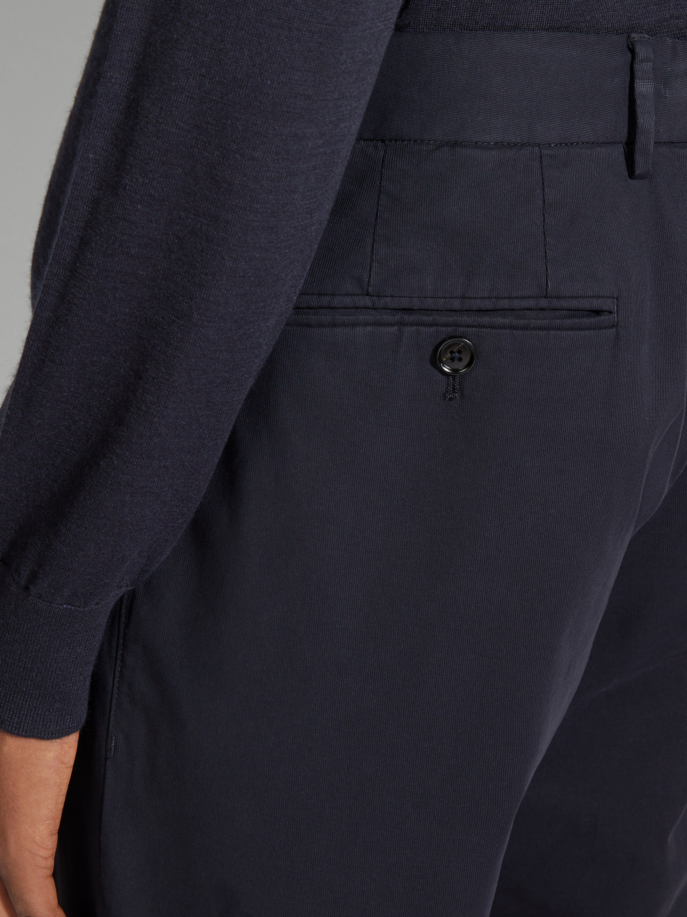 Navy Blue Premium Cotton Pants Product detail photo #1