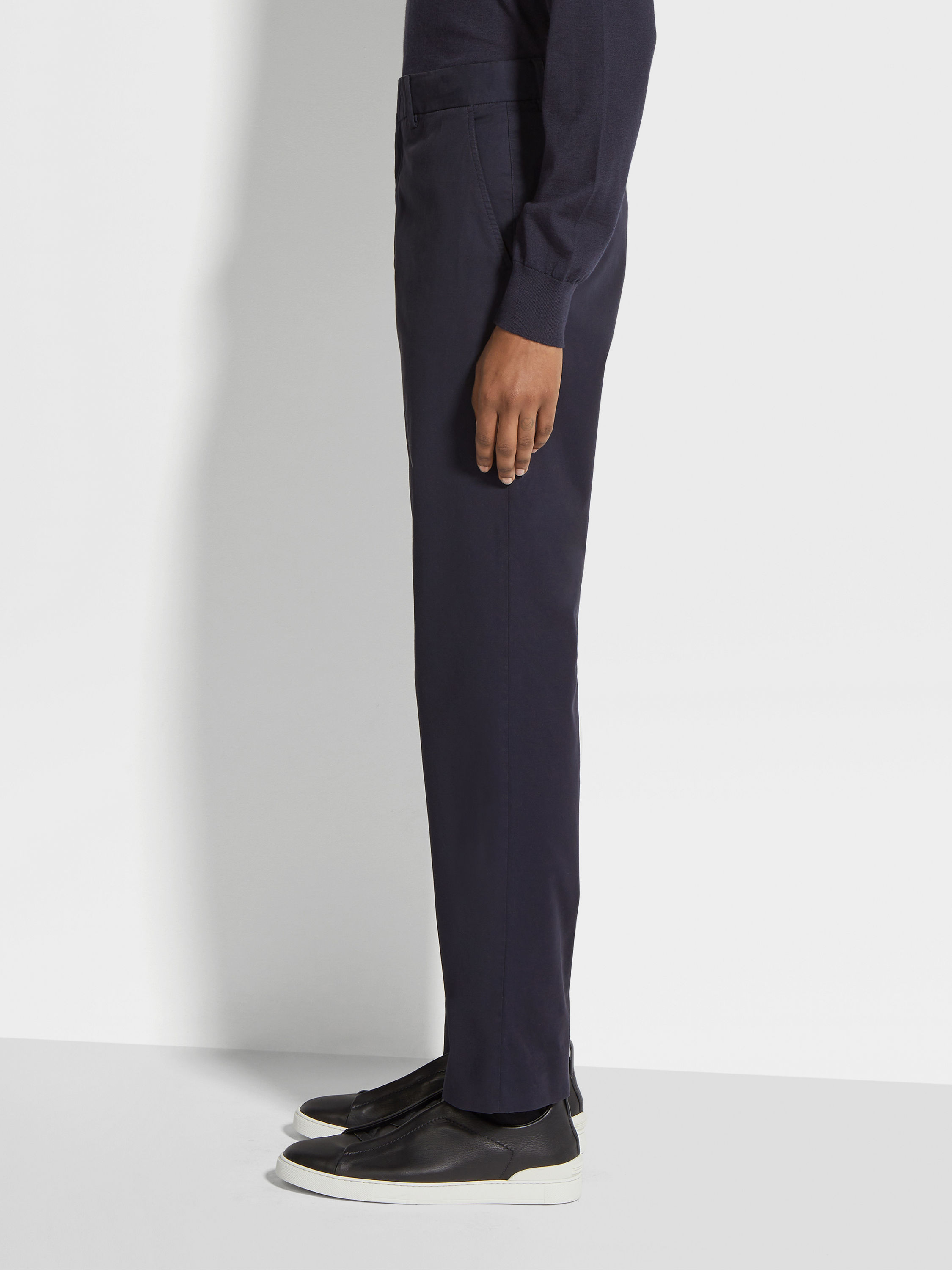 Navy Blue Premium Cotton Pants Product detail photo #2