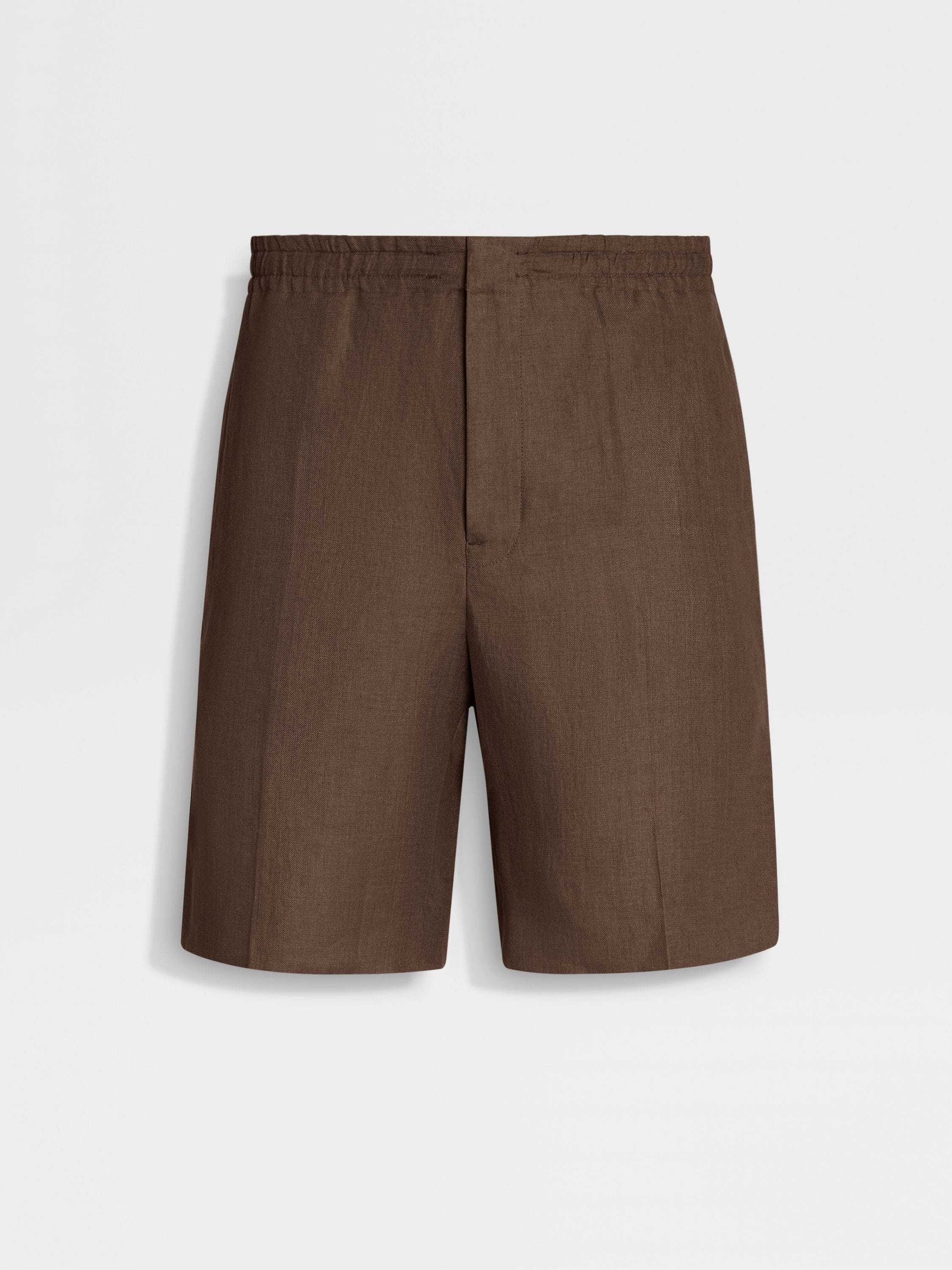棕色 Oasi Lino 短裤