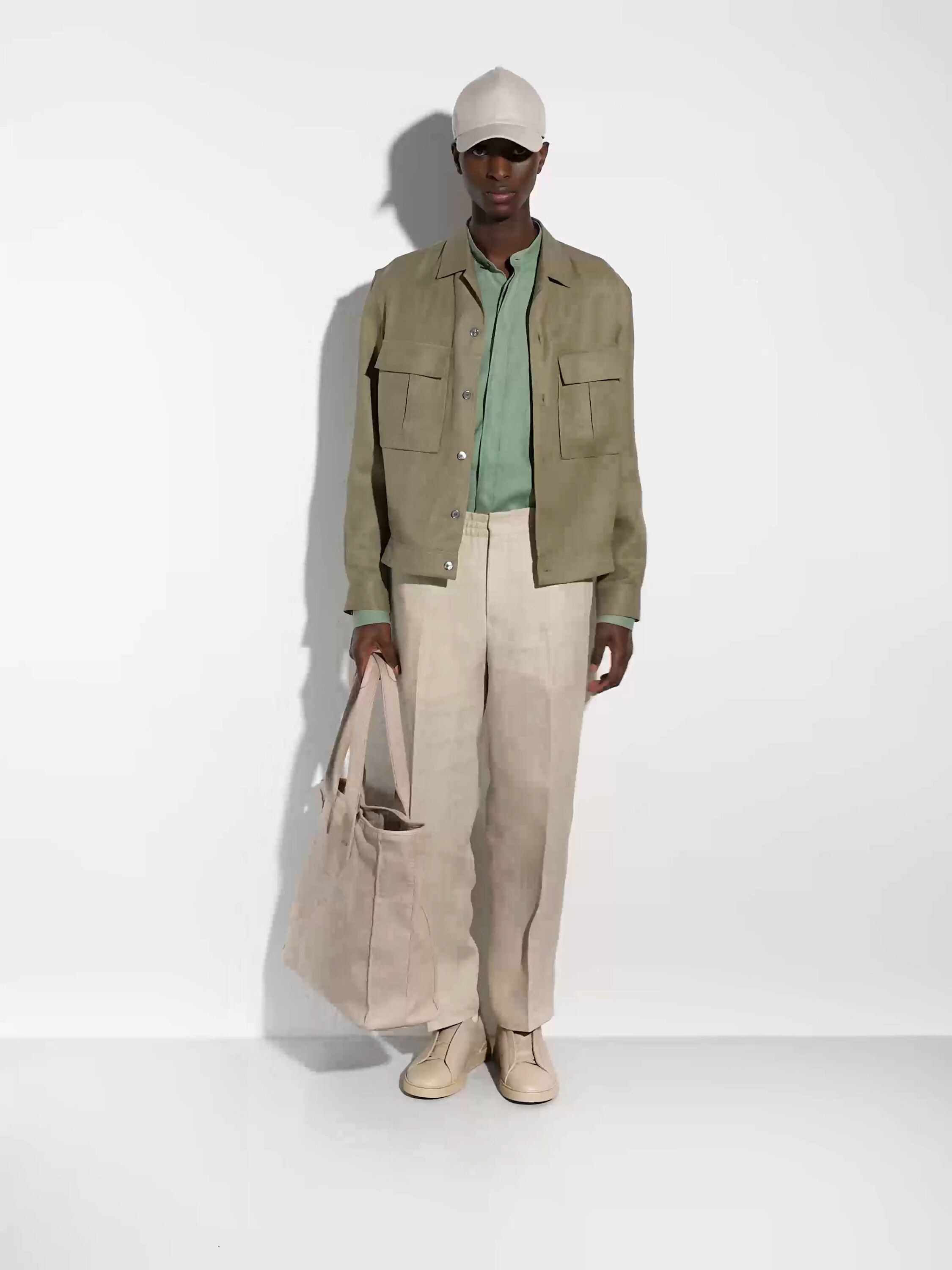 浅米色 Oasi Lino 长裤