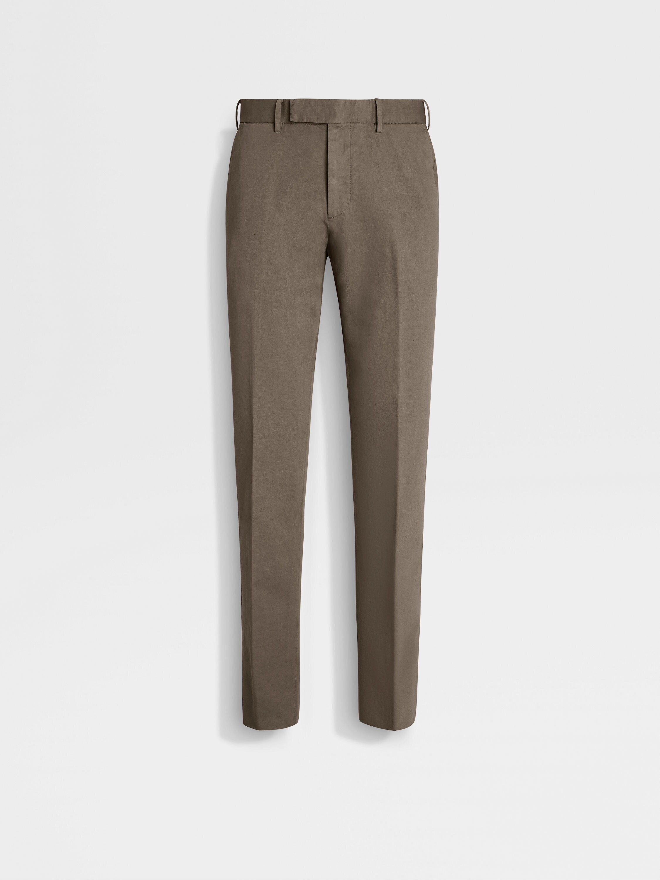 Dark Taupe Summer Chino Cotton and Linen Pants