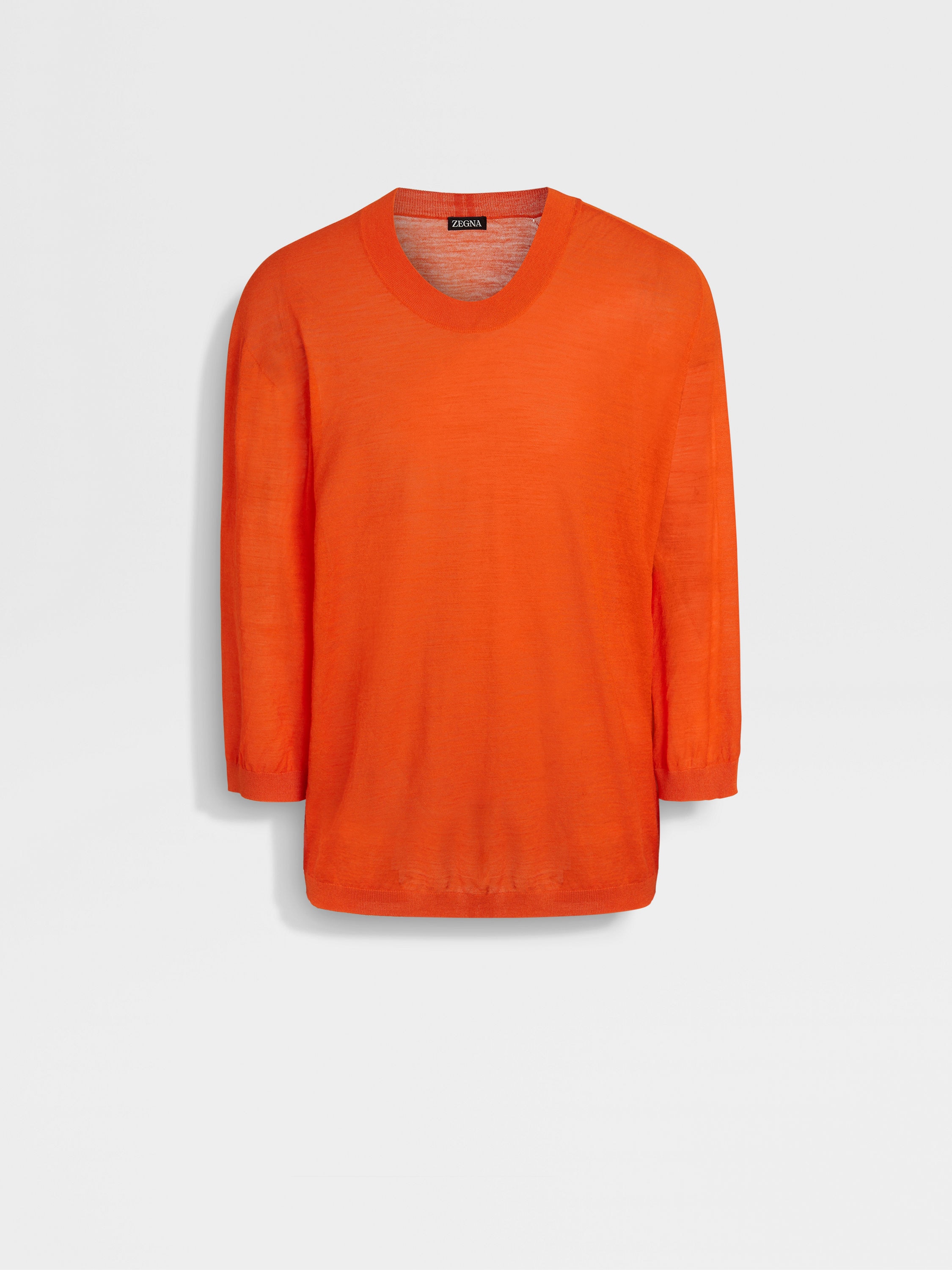 Bright Orange Wool Crewneck
