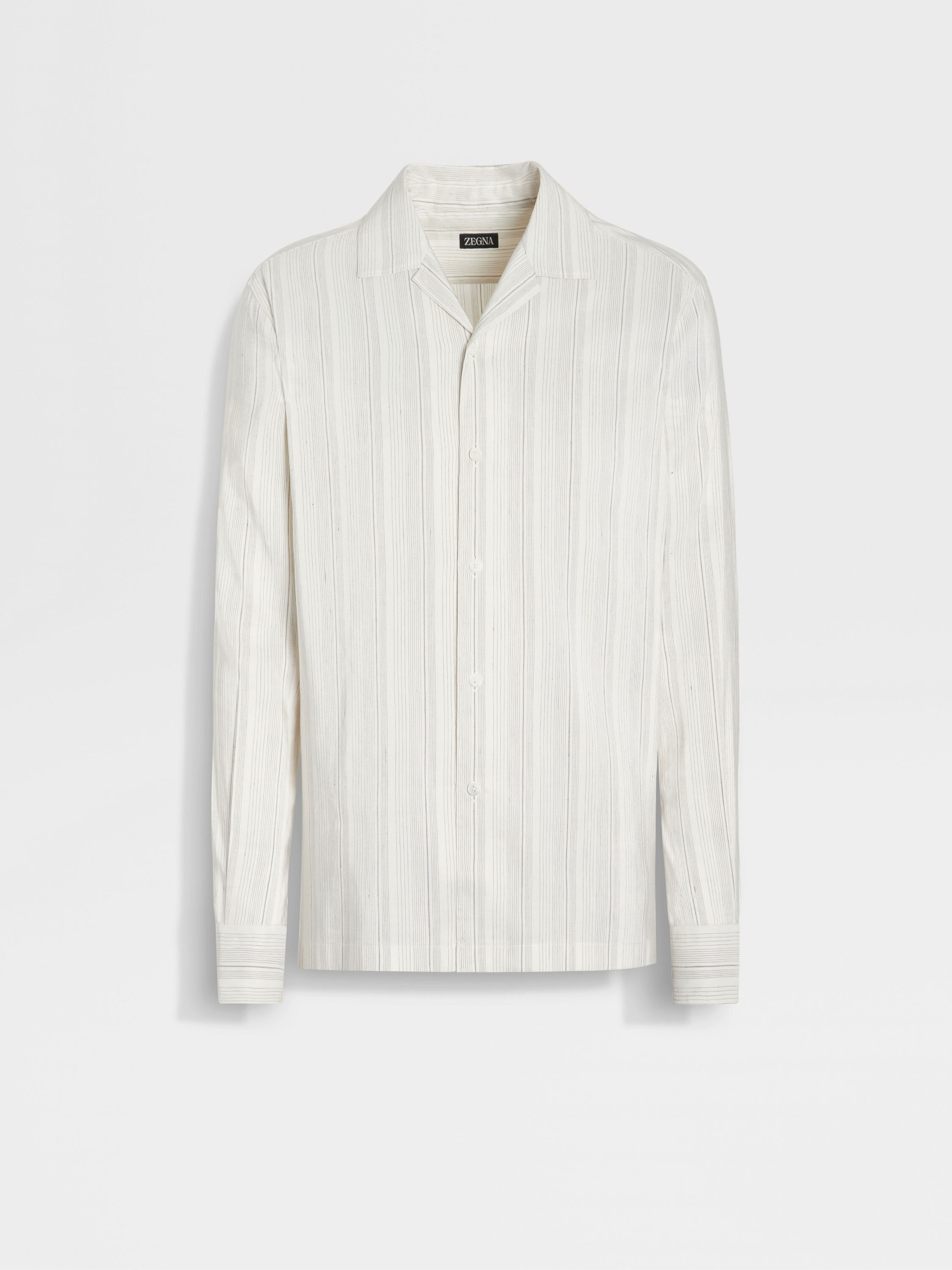 Cotton Linen and Silk Crossover Blend Shirt
