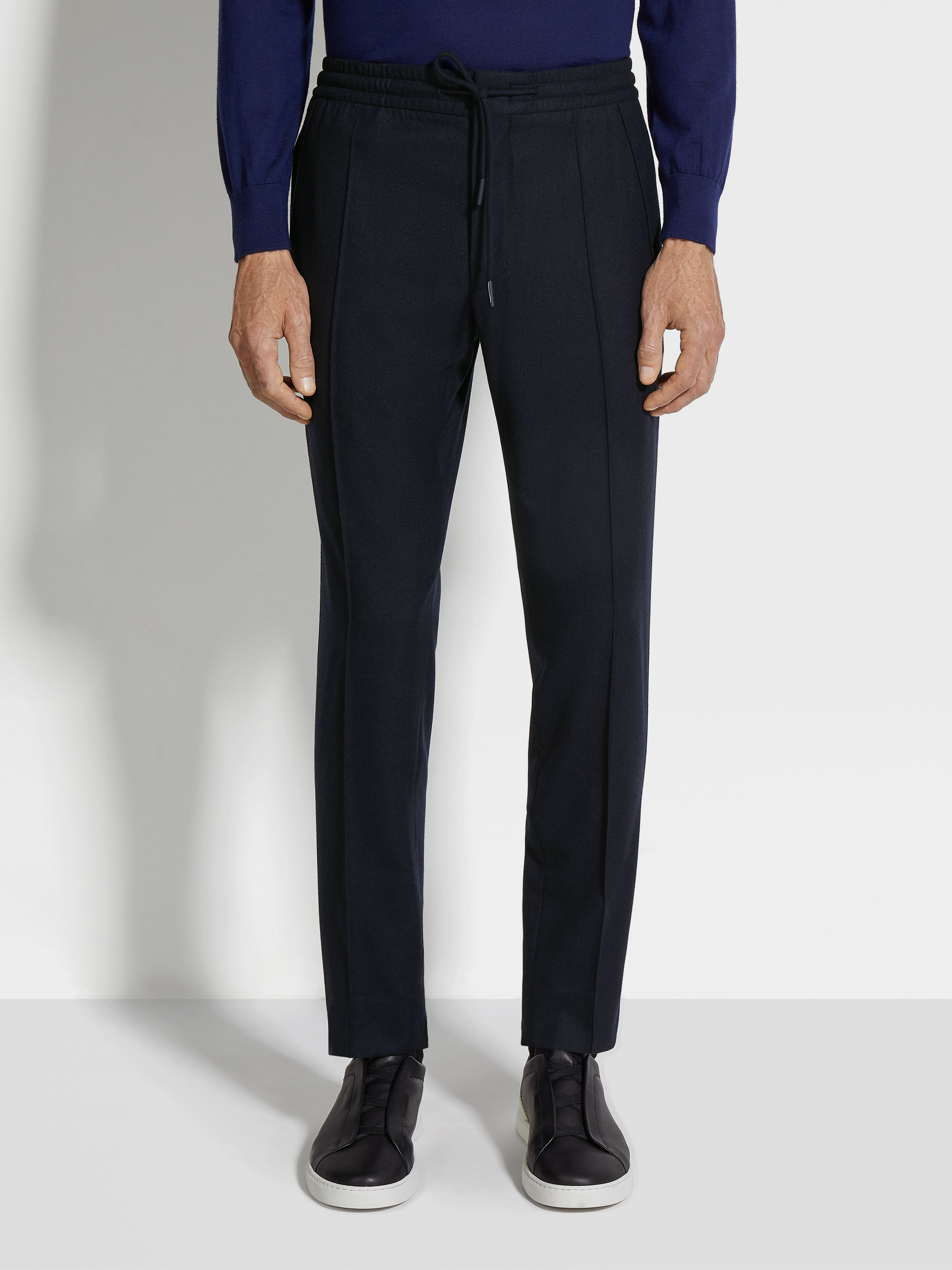 Navy Blue 15milmil15 Wool Joggers Product detail photo #3