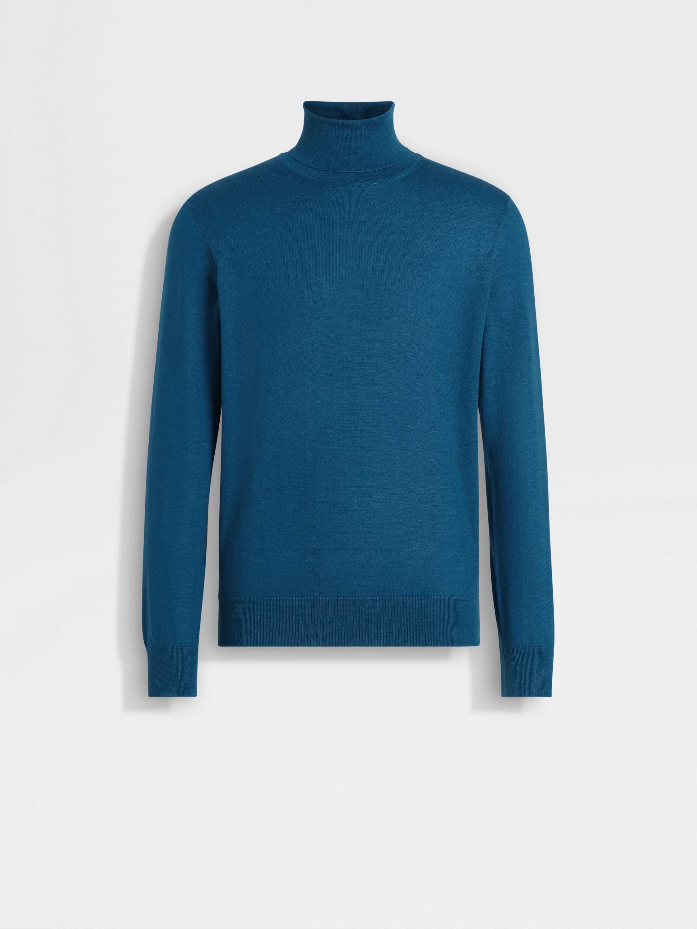 Bright Teal Blue Cashseta Turtleneck Main product photo