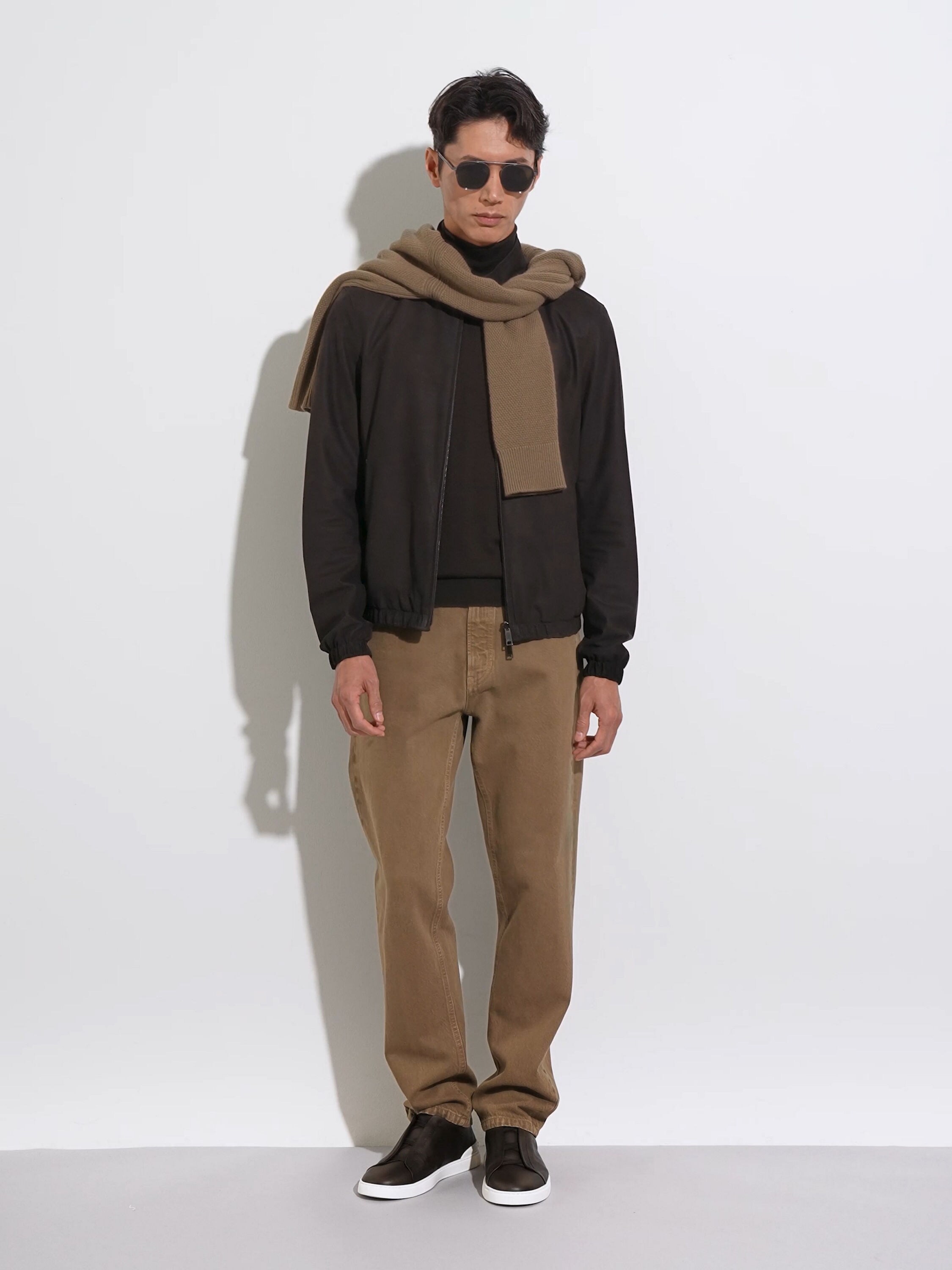 Dark Brown Cashseta Turtleneck