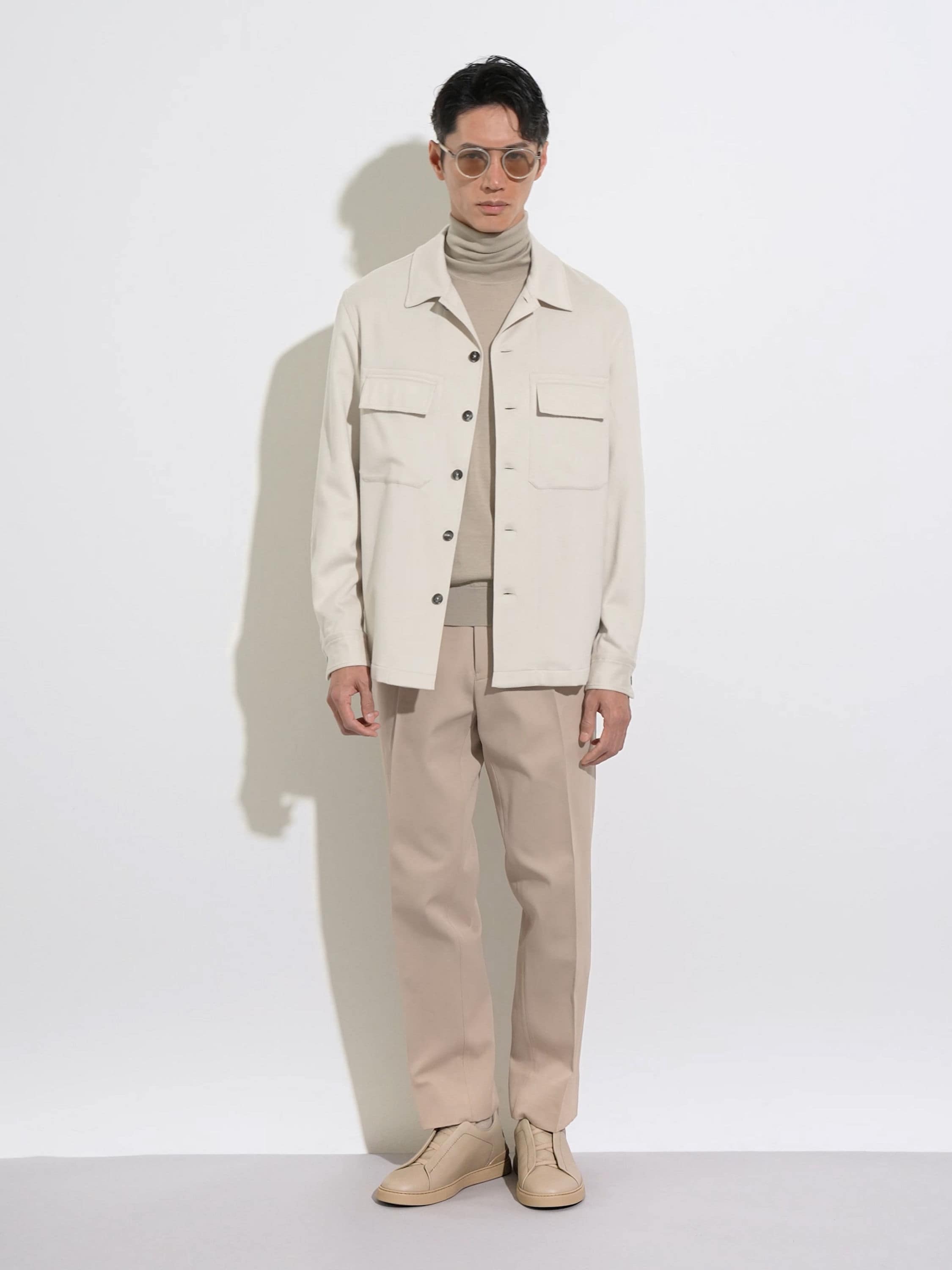 浅灰褐色 Casheta 针织高领毛衣