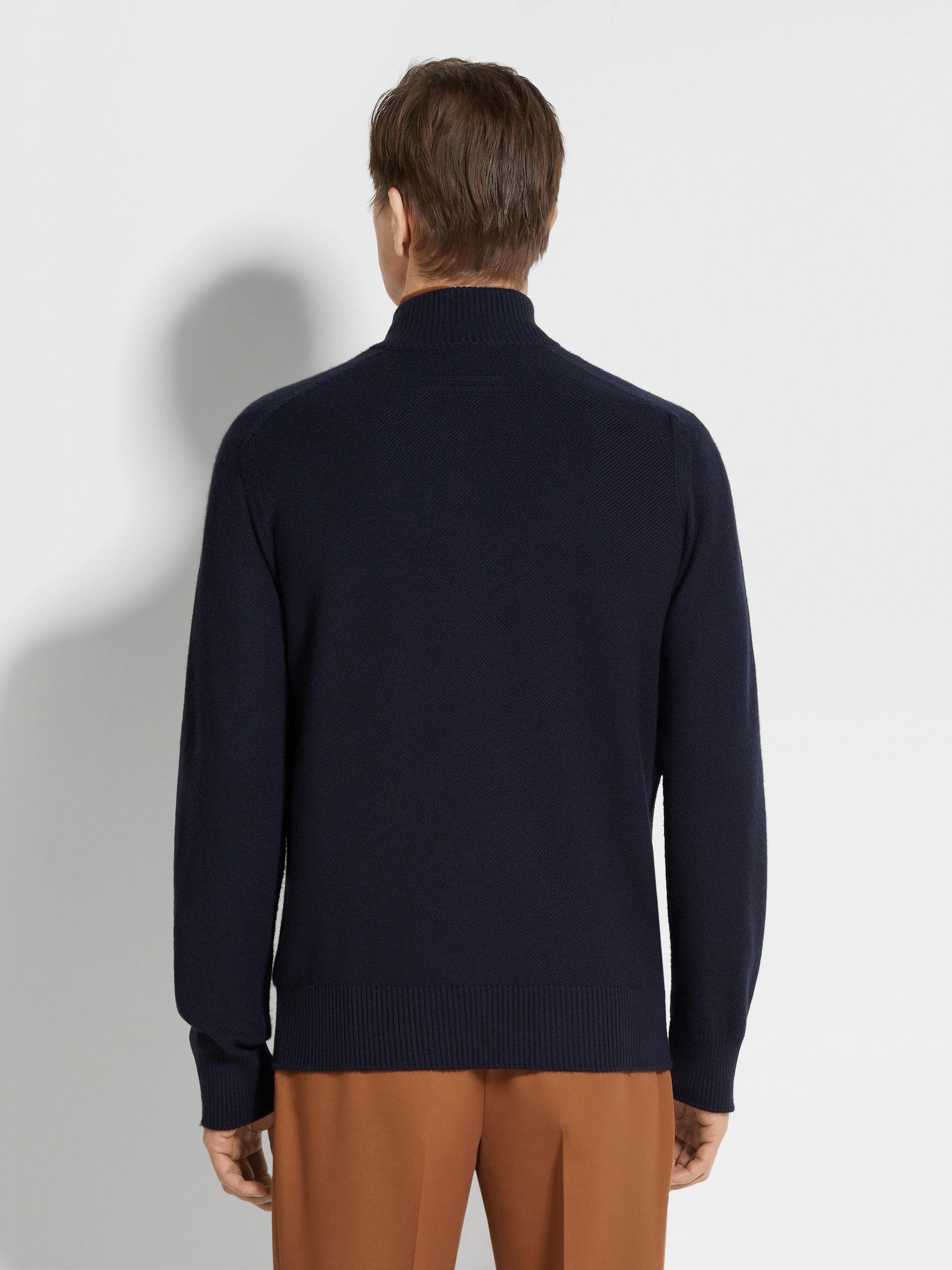 海军蓝 Cashseta 全拉链开衫 产品细节图 #4