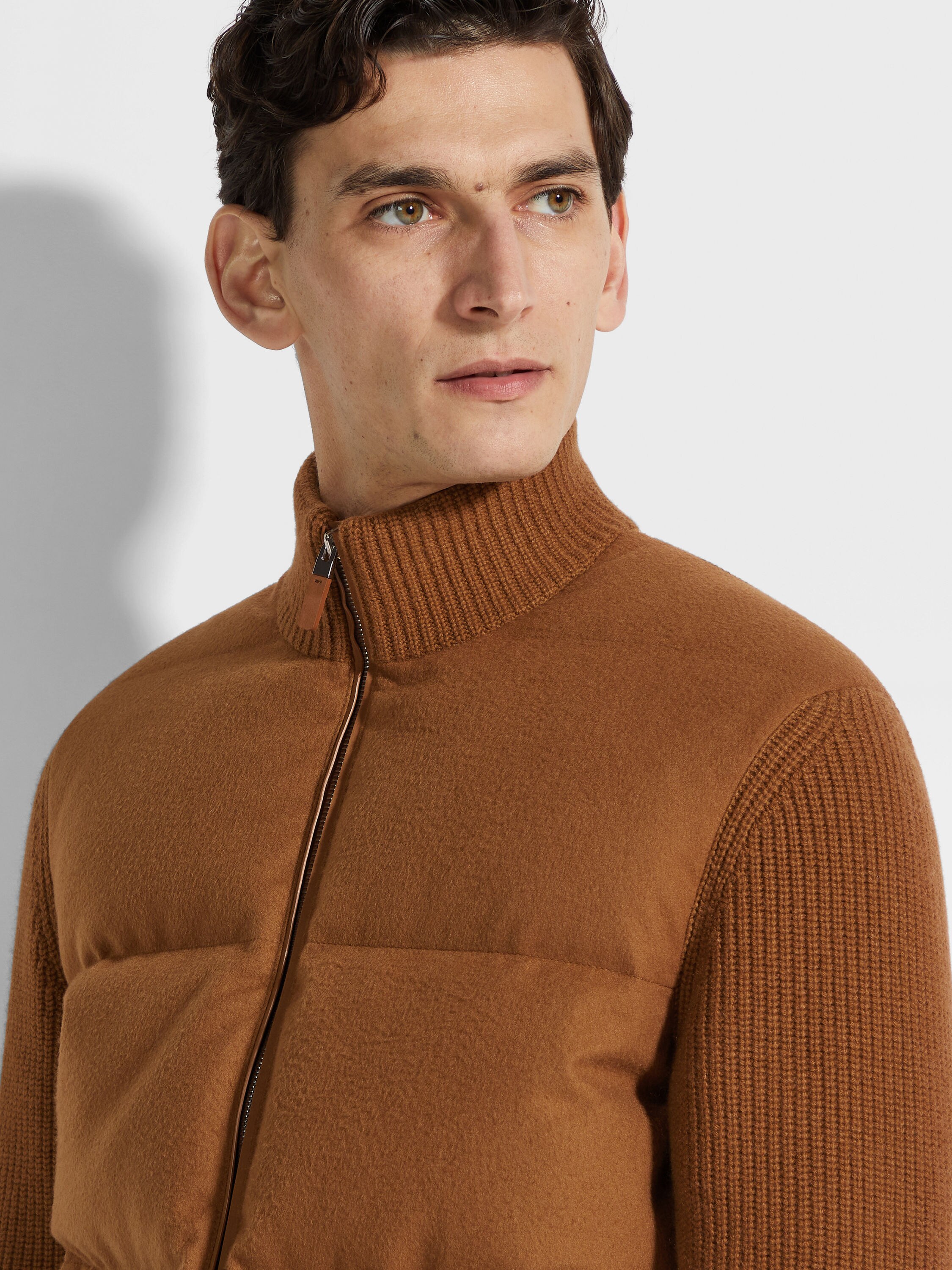 Dark Foliage Oasi Cashmere Full Zip Blouson Product detail photo #1