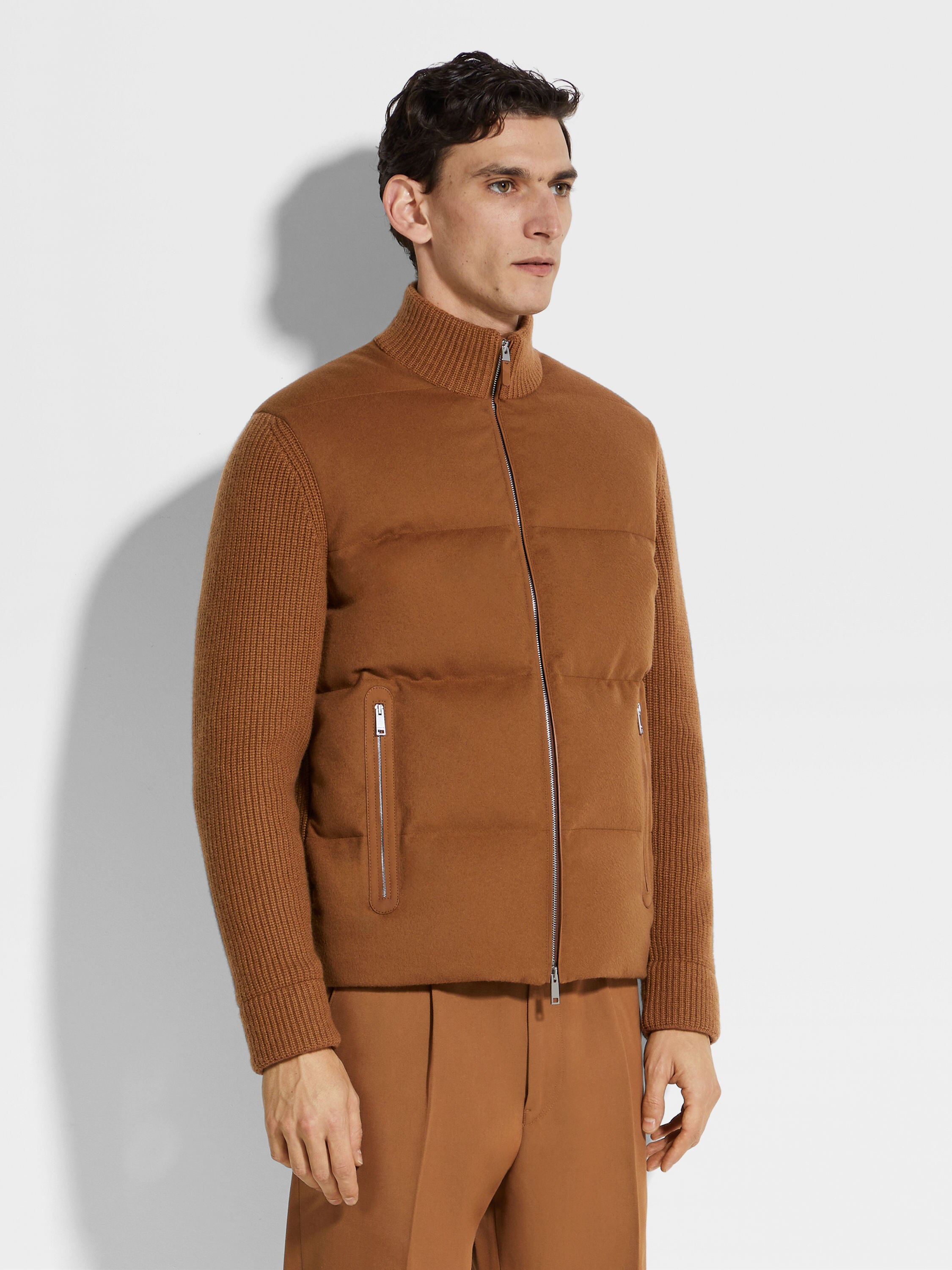 Dark Foliage Oasi Cashmere Full Zip Blouson Product detail photo #3