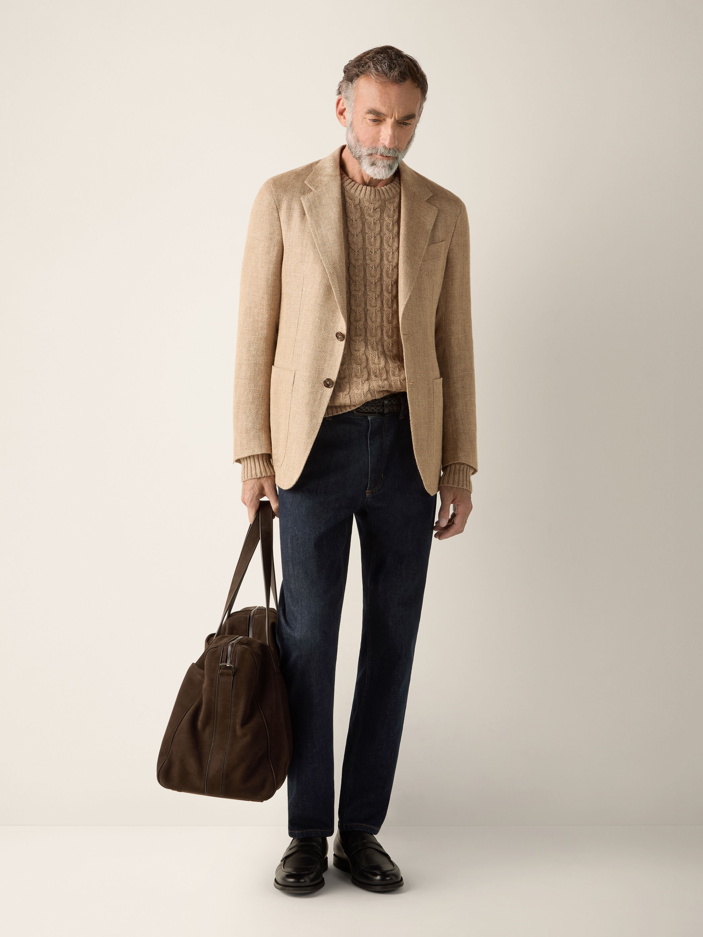 午夜蓝漂洗弹力棉质 Roccia 牛仔裤 产品细节图 #2