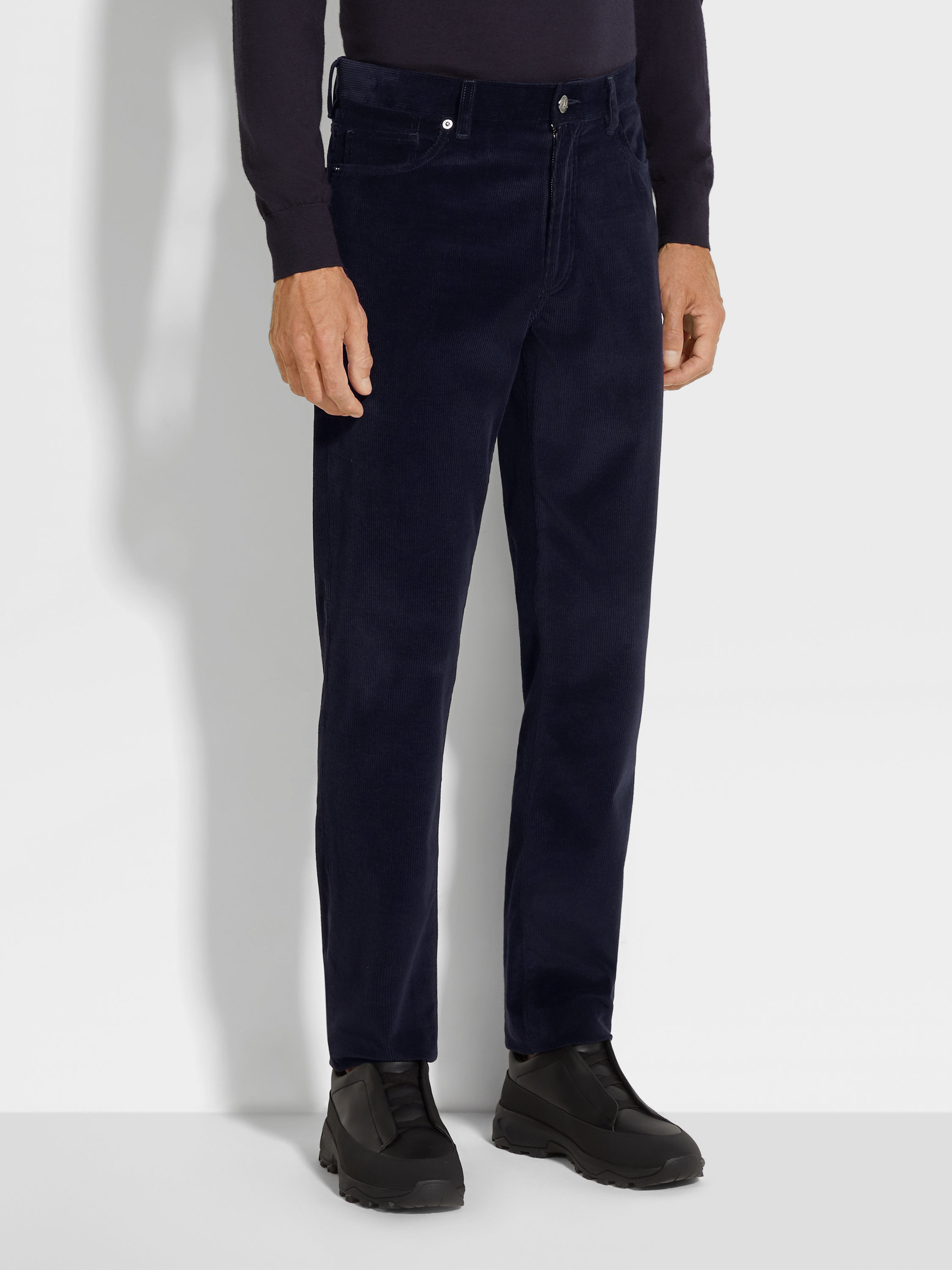 蓝色 Cashco Roccia 长裤 產品細節圖 #3