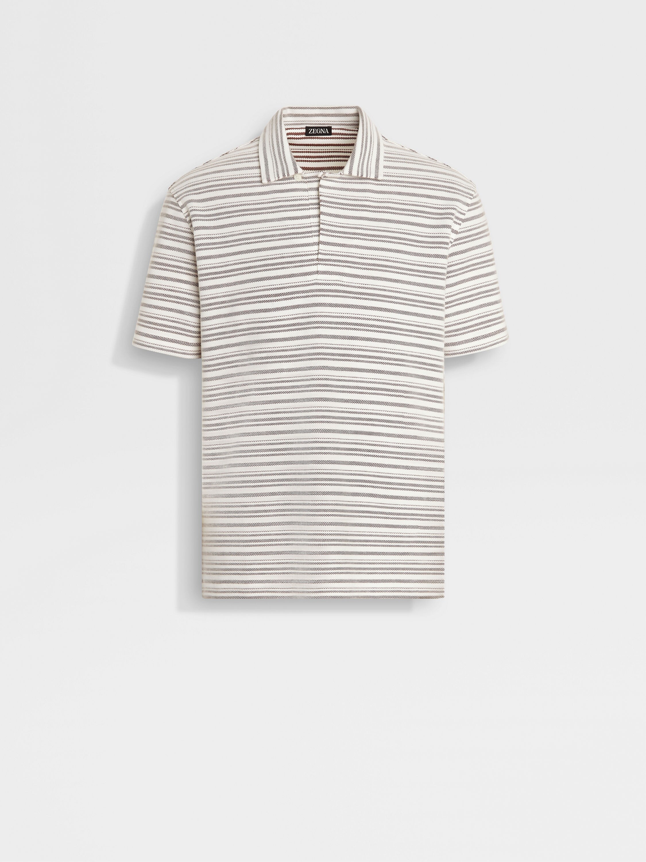 白色配砖红色棉质 Polo 衫 產品主圖