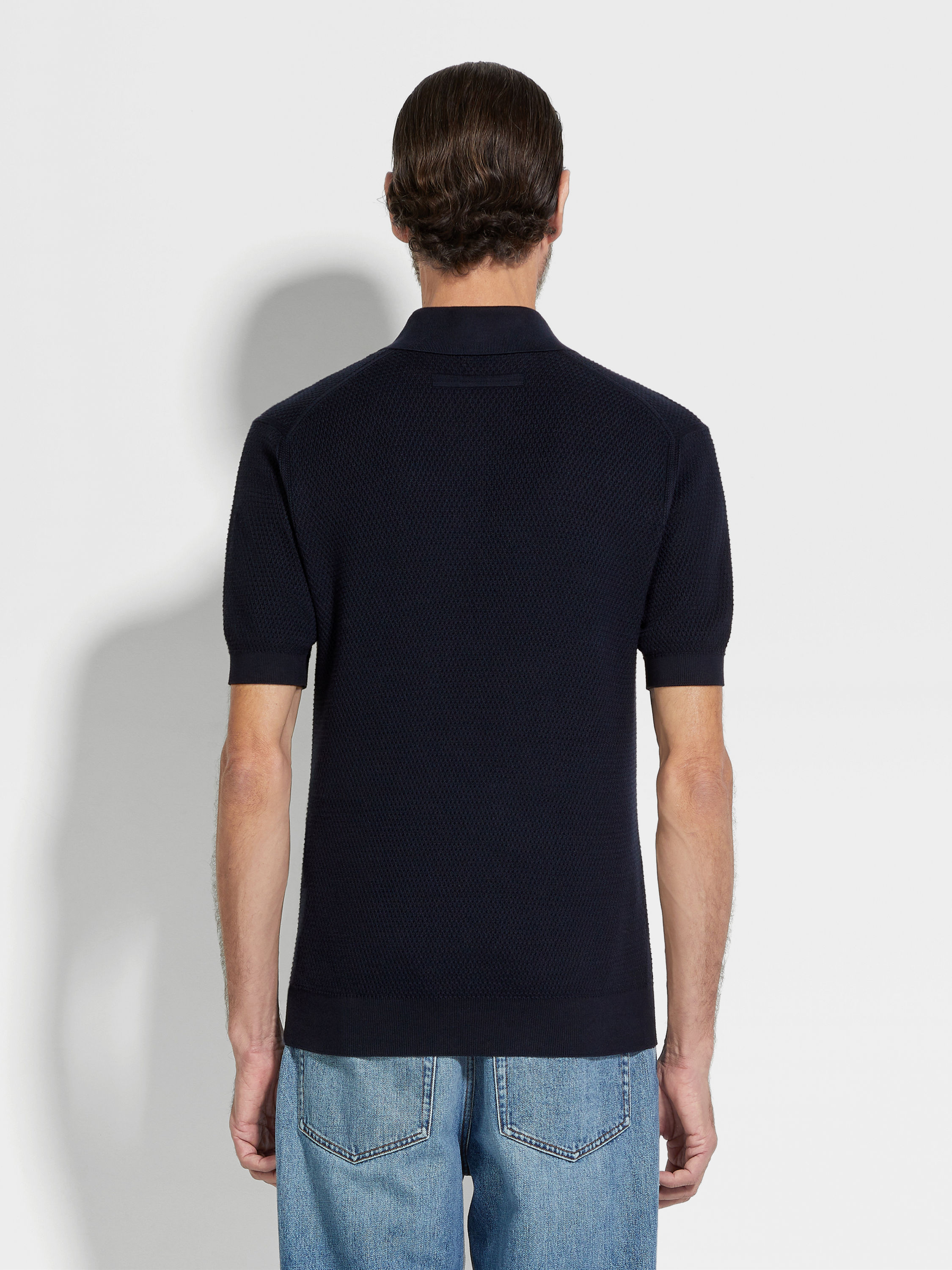 海军蓝 Premium Cotton 棉质 Polo 衫 產品細節圖 #4